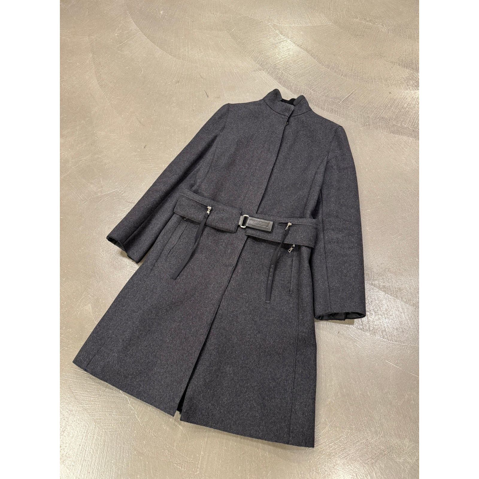 Prada 1999 Prada belted technical cargo pockets wool coat Size S / US 4 / IT 40 - 4 Thumbnail