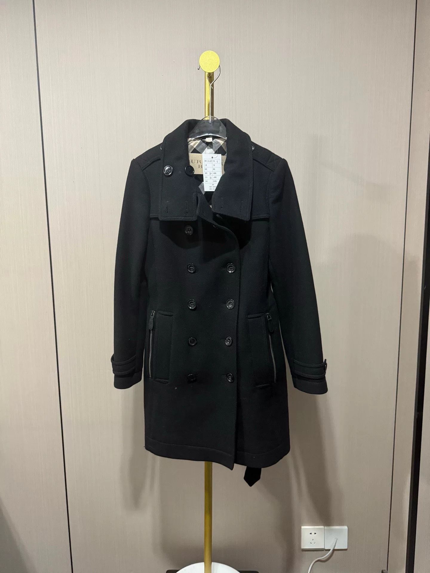 Burberry Burberry Black Wool Trench Coat S Size US S / EU 44-46 / 1 - 1 Thumbnail