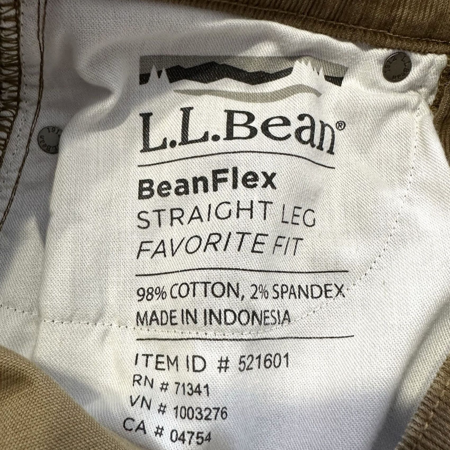 Vintage L.L. Bean Pants Womens 6P Corduroy Straight Leg Mid Rise BeanFlex Stretch - Brown, 28x27 - Casual, Regular Fit Size 28" / US 6 / IT 42 - 6 Thumbnail
