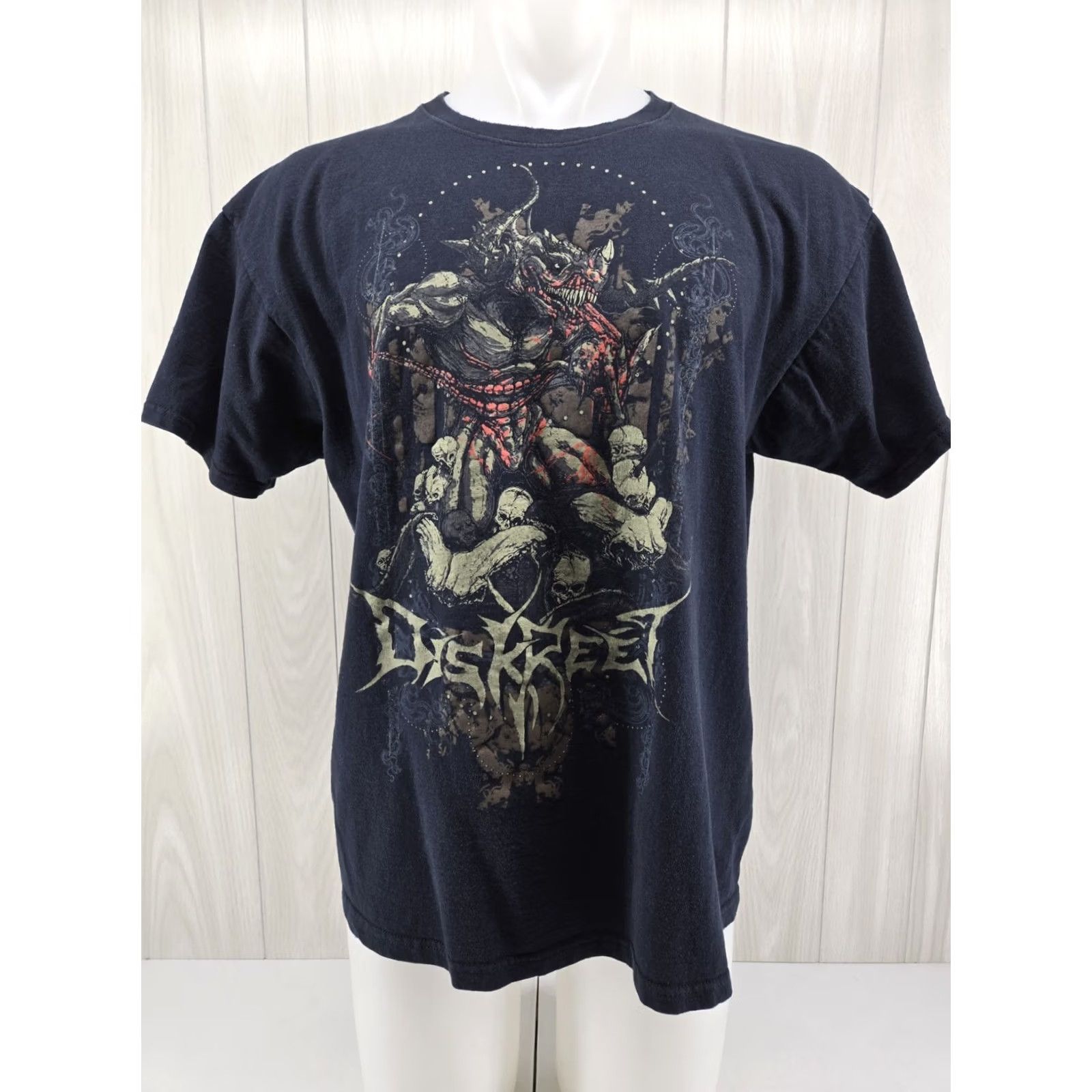 Fruit Of The Loom DISKREET Band T Shirt XL Large Black Mens Short Sleeve T-Shirt Band XL Size US XL / EU 56 / 4 - 2 Thumbnail