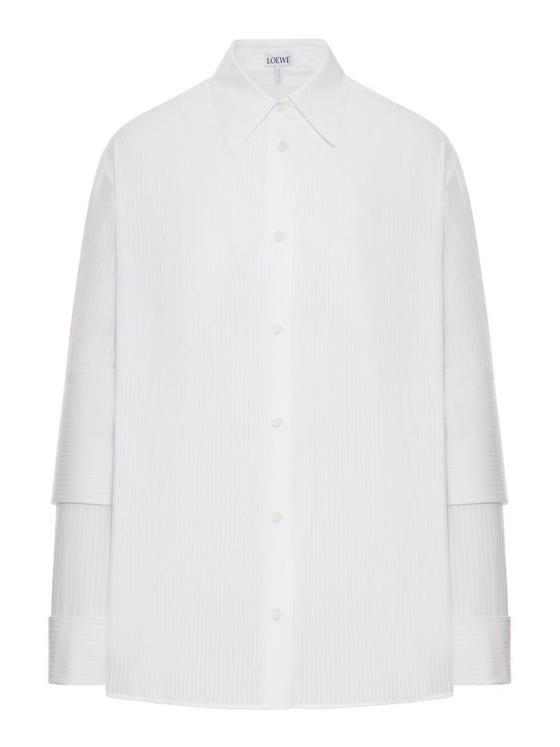 Loewe COTTON SHIRT WITH DOUBLE-LAYER SLEEVES Size M / US 6-8 / IT 42-44 - 1 Thumbnail