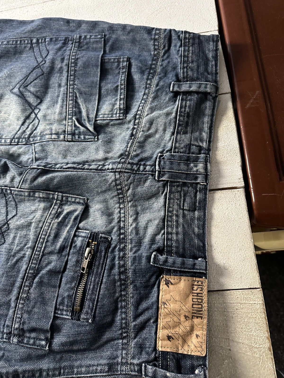 Other 🚨 FISHBONE RARE MULTIPOCKET SK8 Y2K JEANS CROPP Size US 34 / EU 50 - 8 Thumbnail