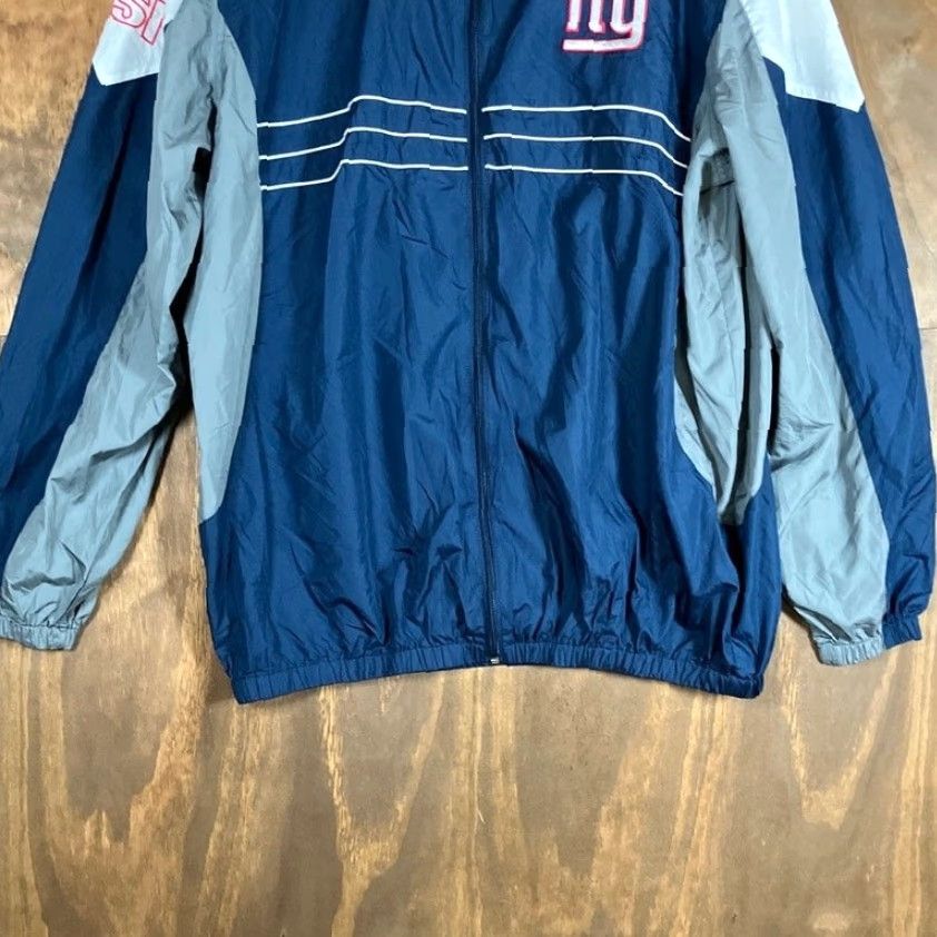 NFL NFL Jacket Mens Blue White New York Giants Mock Neck Windbreaker XL Size US XL / EU 56 / 4 - 3 Thumbnail