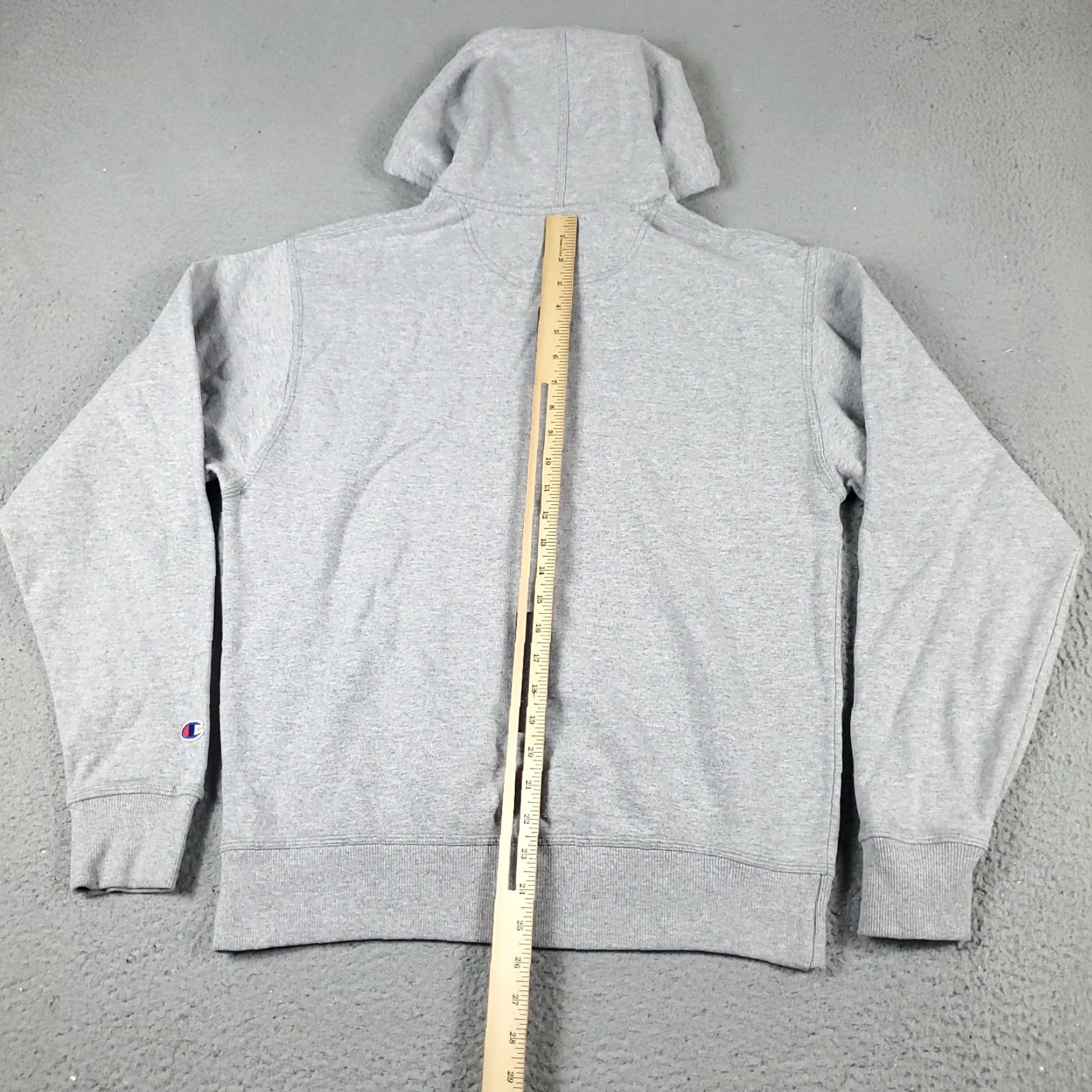 Champion VINTAGE Champion Hoodie Mens Medium Gray Pullover Sweatshirt Cotton Blend Logo Zipper Mock Neck All Seasons Size US M / EU 48-50 / 2 - 6 Thumbnail