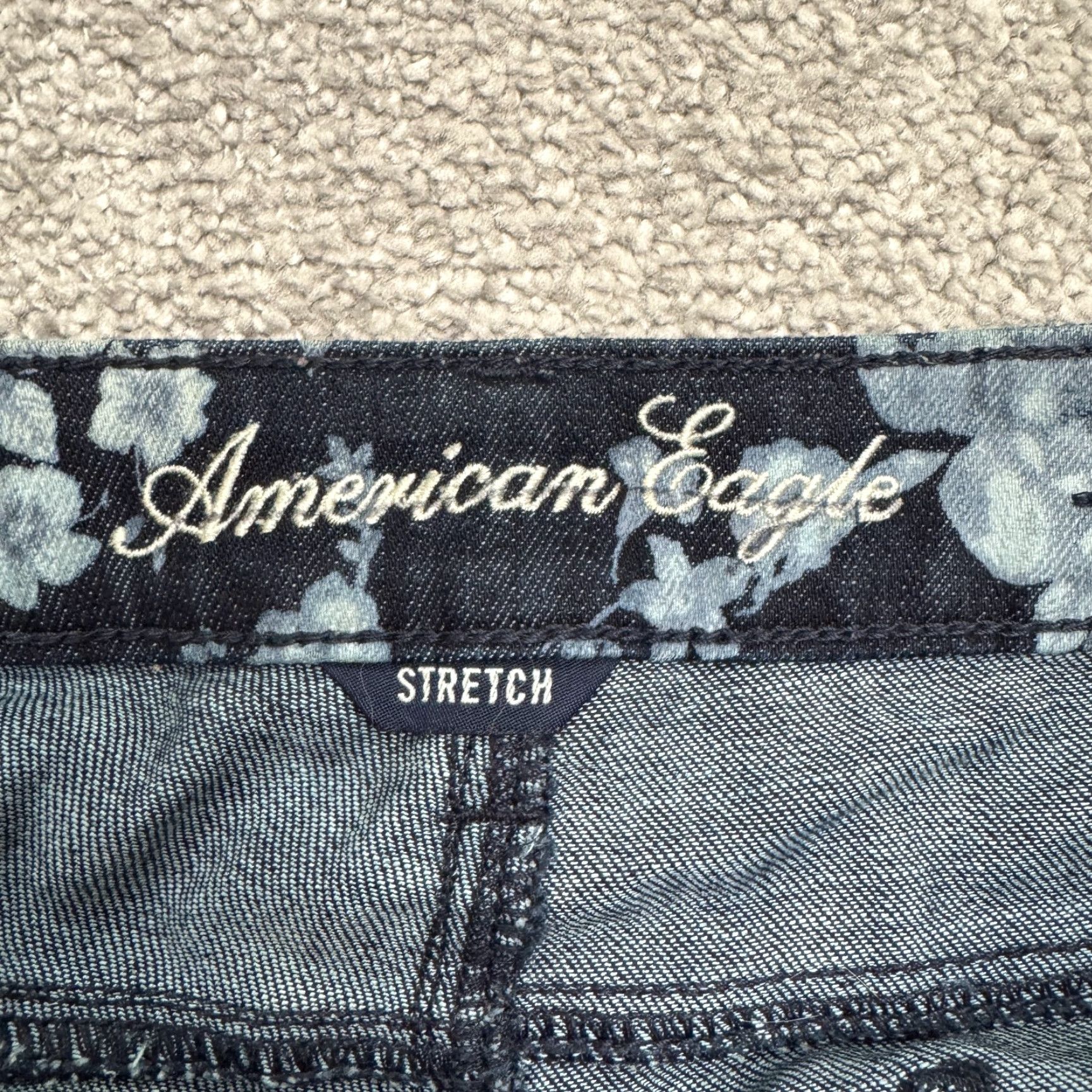 American Eagle Outfitters VINTAGE American Eagle Outfitters Floral Denim Jeggings Womens 4 Low Rise Blue Cotton Blend Y2K Streetwear Size 27" / US 4 / IT 40 - 5 Thumbnail