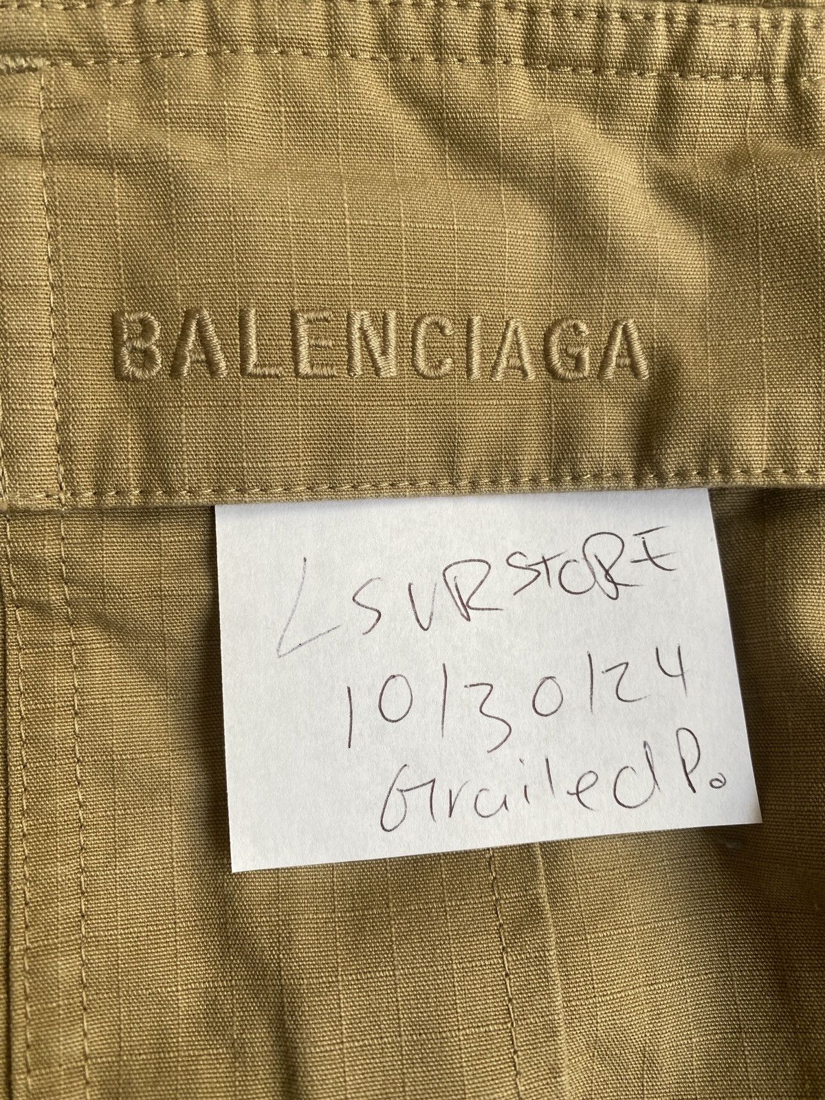 Balenciaga Balenciaga Patch Cotton Wide Cargo Pants Beige Blue Small Size US 30 / EU 46 - 7 Thumbnail