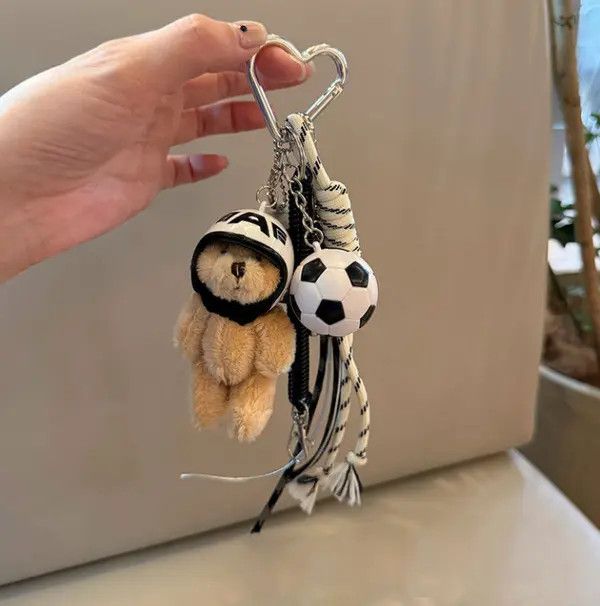 VIBE Punk Style Helmet Bear Keychain Size ONE SIZE - 4 Thumbnail