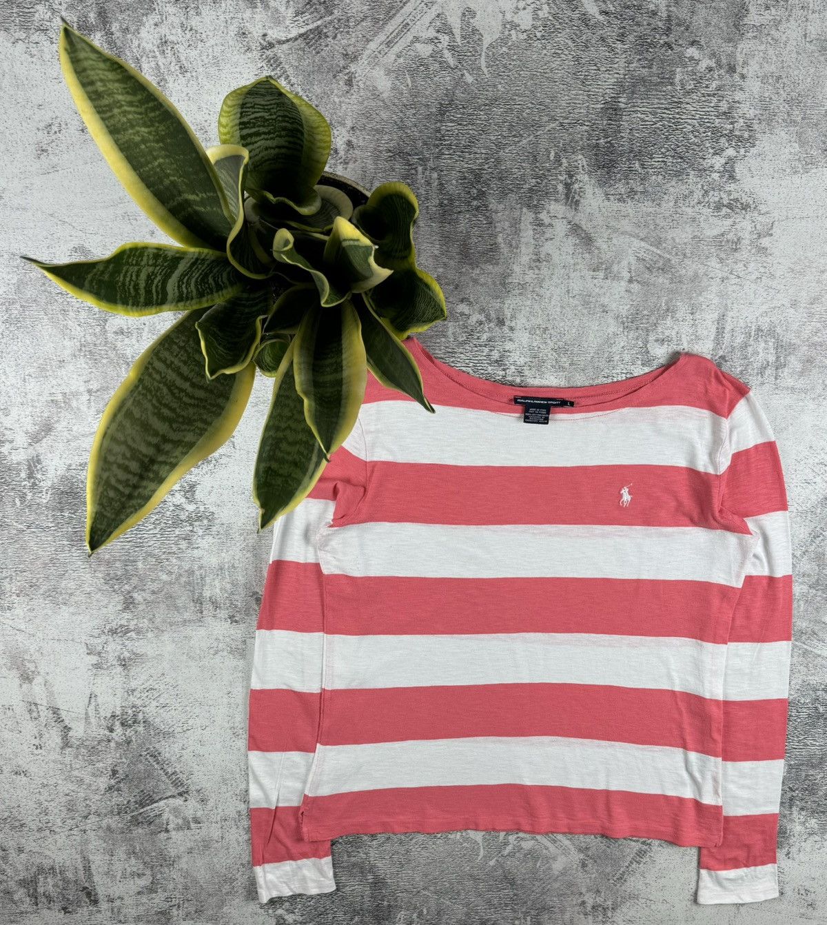 Ralph Lauren Sport Polo Ralph Sport White Striped Tunic Longsleeve T Shirt Top Size L / US 10 / IT 46 - 1 Thumbnail