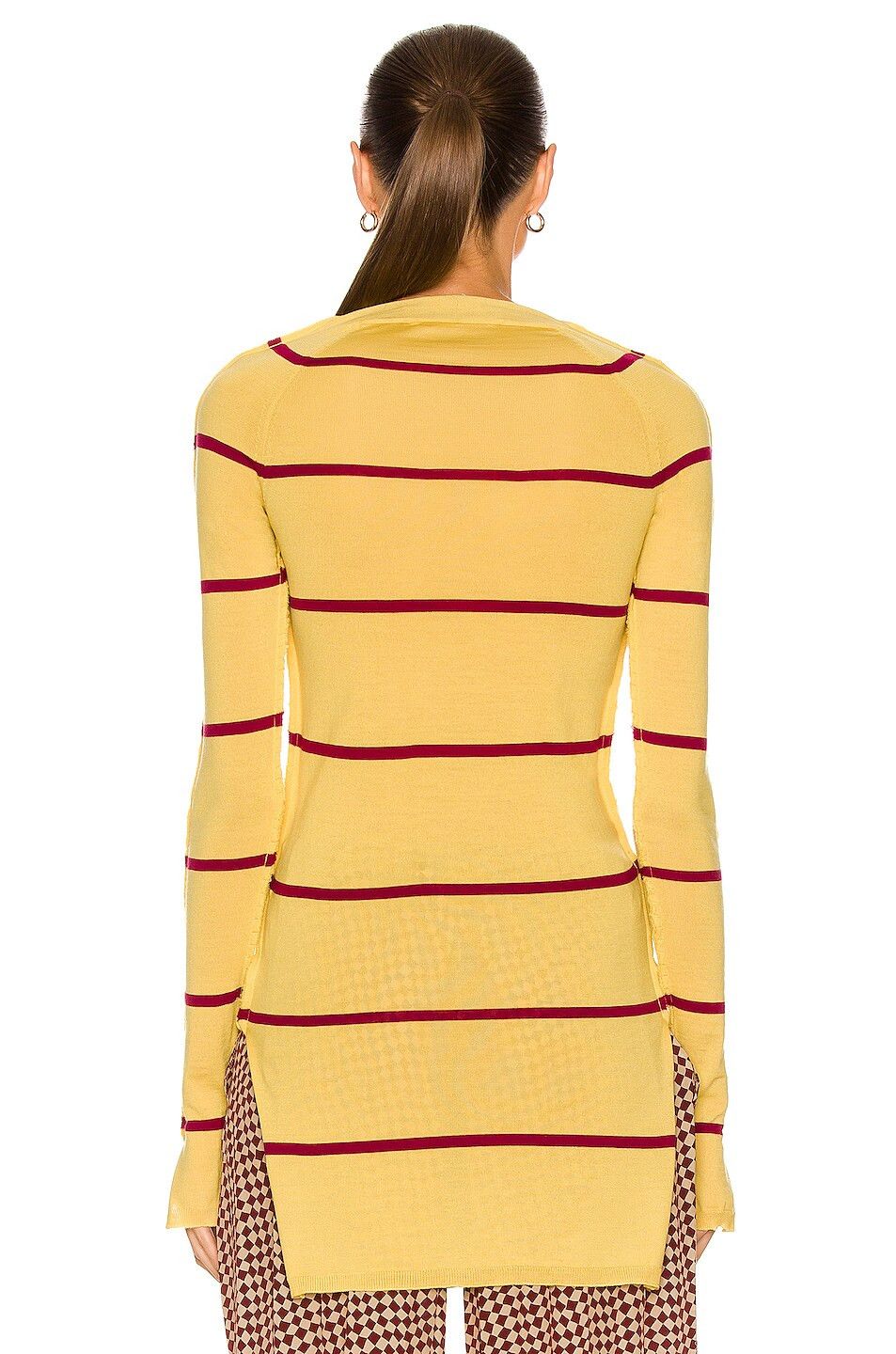 Marni o1y1125 V-neck Sweater in Yellow/Red Size M / US 6-8 / IT 42-44 - 3 Thumbnail