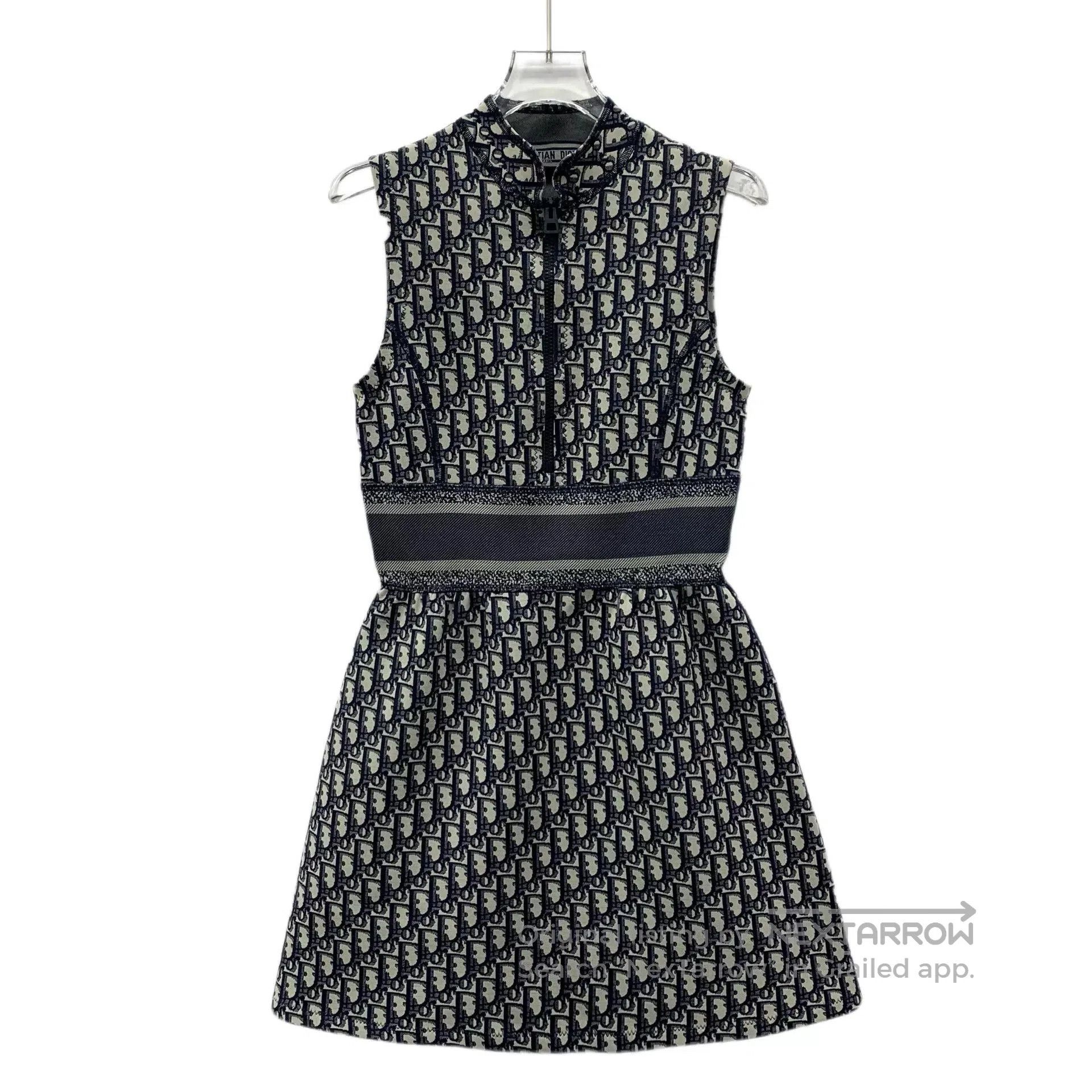 Dior Dior Colorful Logo Sleeveless Half-Zip Dress. Size M / US 6-8 / IT 42-44 - 1 Thumbnail