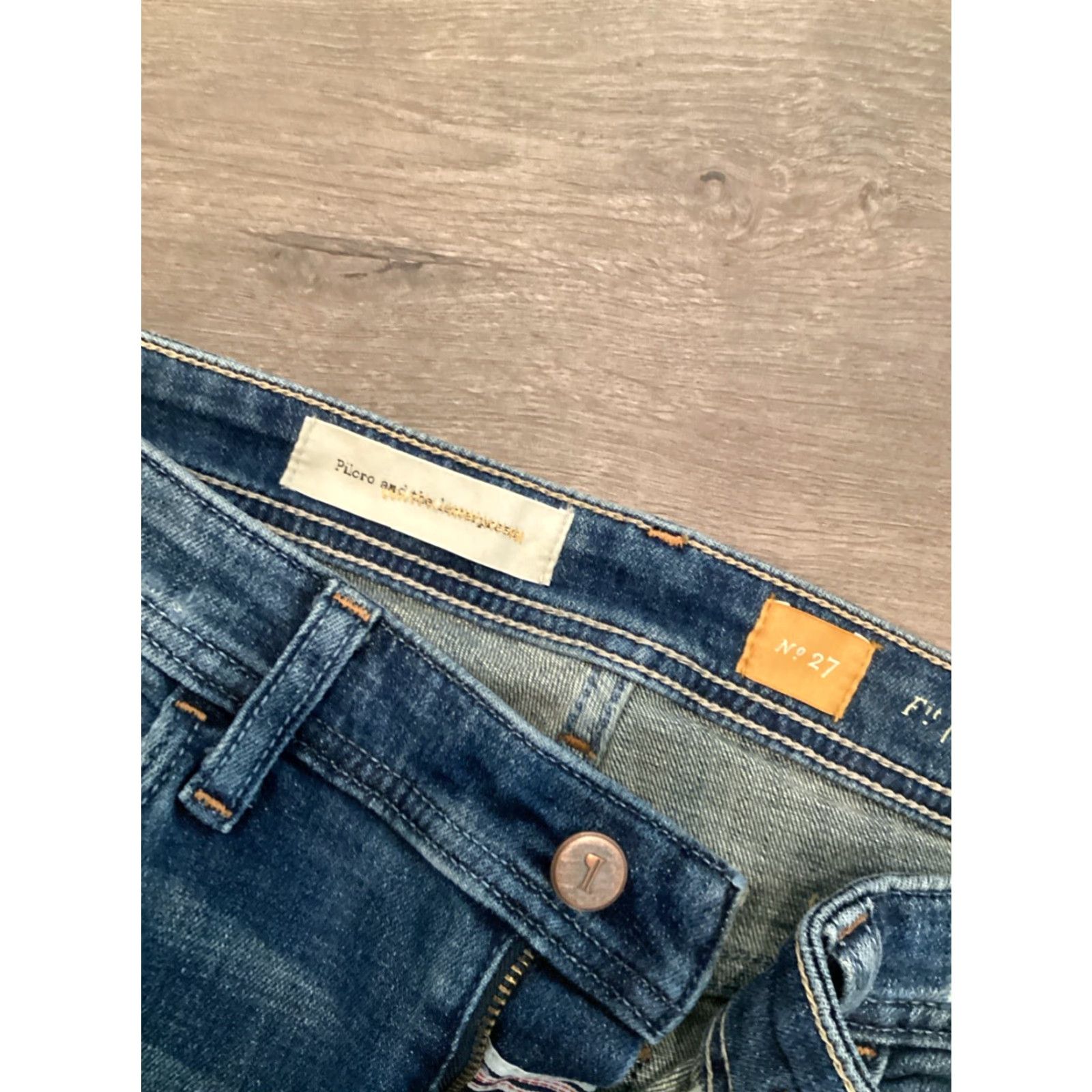 Anthropologie ANTHROPOLOGIE Pilcro & Fit Hyphen Lettermen Denim Jeggings Size 27 Blue Women's Size 27" / US 4 / IT 40 - 6 Thumbnail