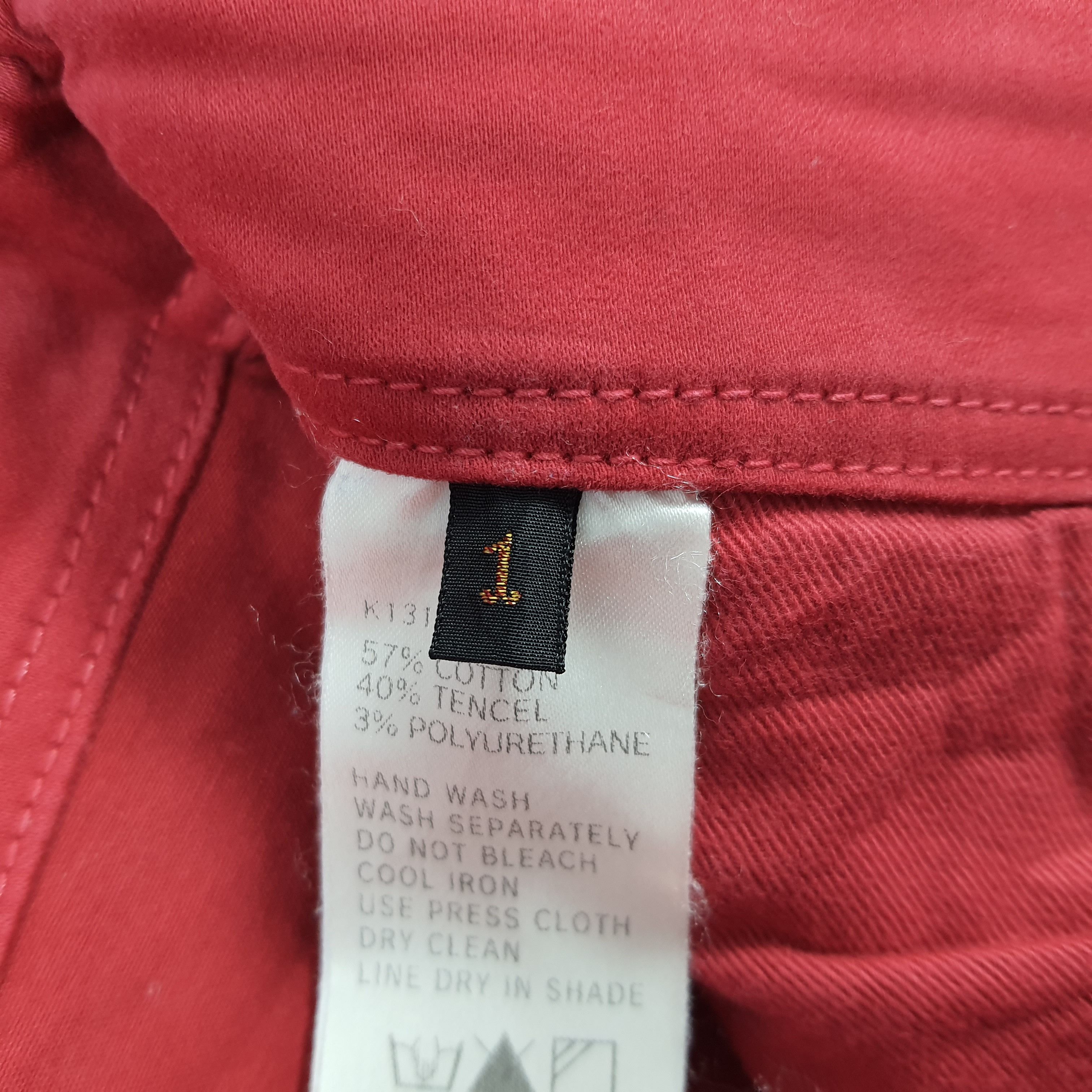Kapital KAPITAL Japan Red Cotton Tencel Stretch Pants C297N25 Size 26" / US 2 / IT 38 - 9 Thumbnail