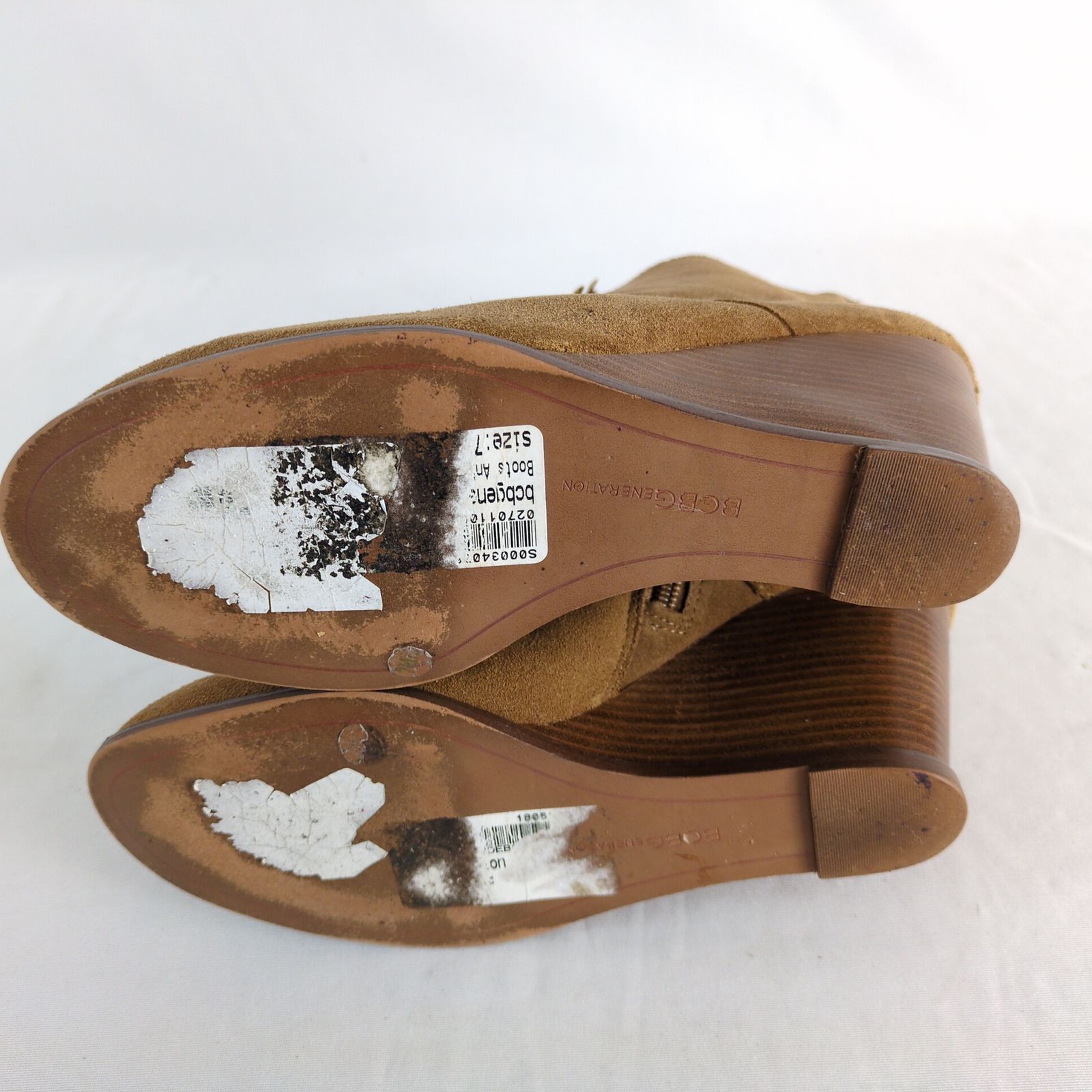 Bcbgmaxazria BCBGeneration Wiley Suede Leather Wedge Ankle Boots Womens 7 Size US 7 / IT 37 - 5 Thumbnail