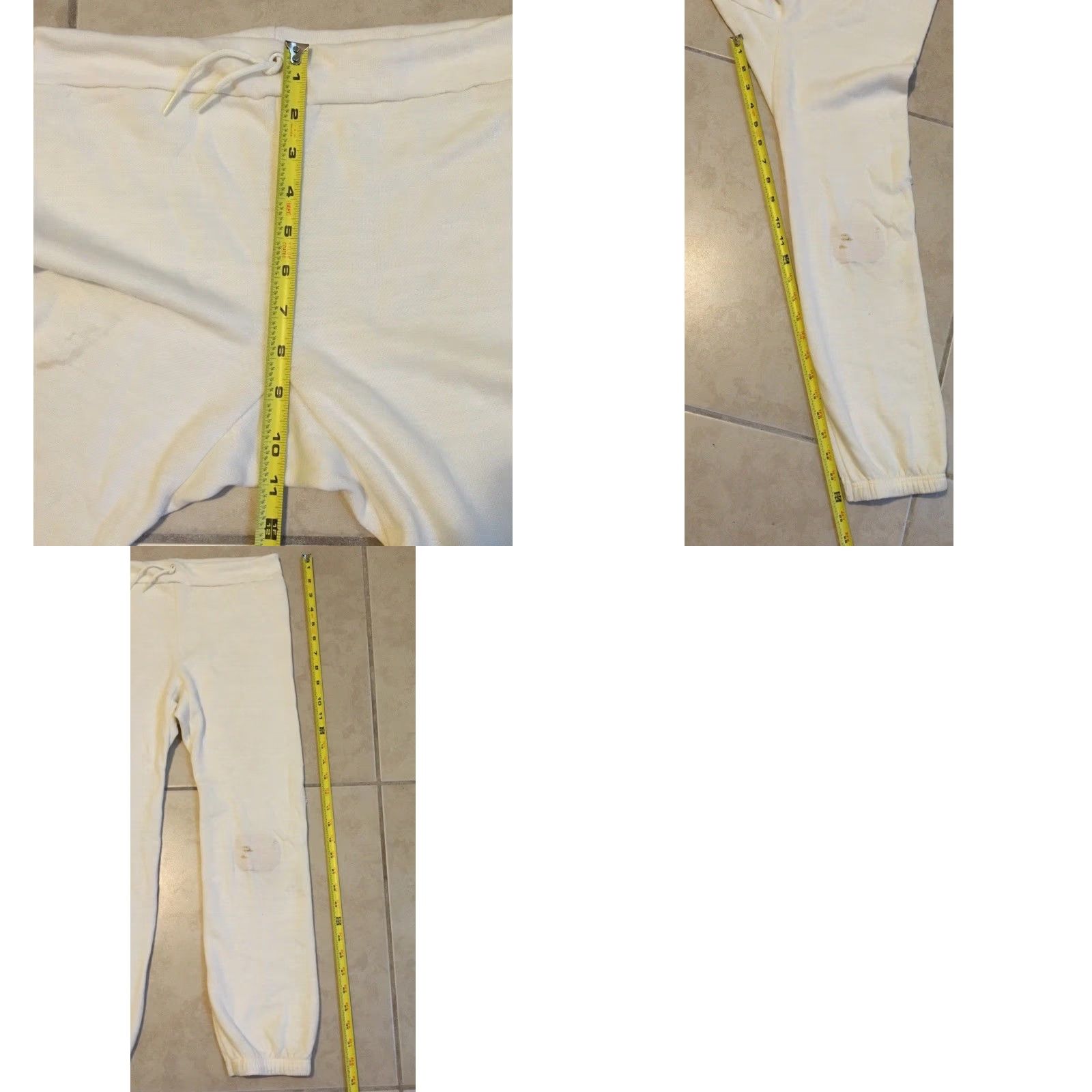 Vintage VINTAGE 60s 70s Distressed Sweatpants XS White USA Track Grunge PFU Punk Military Pants Men Activewear Drawstring Size US 27 - 9 Thumbnail