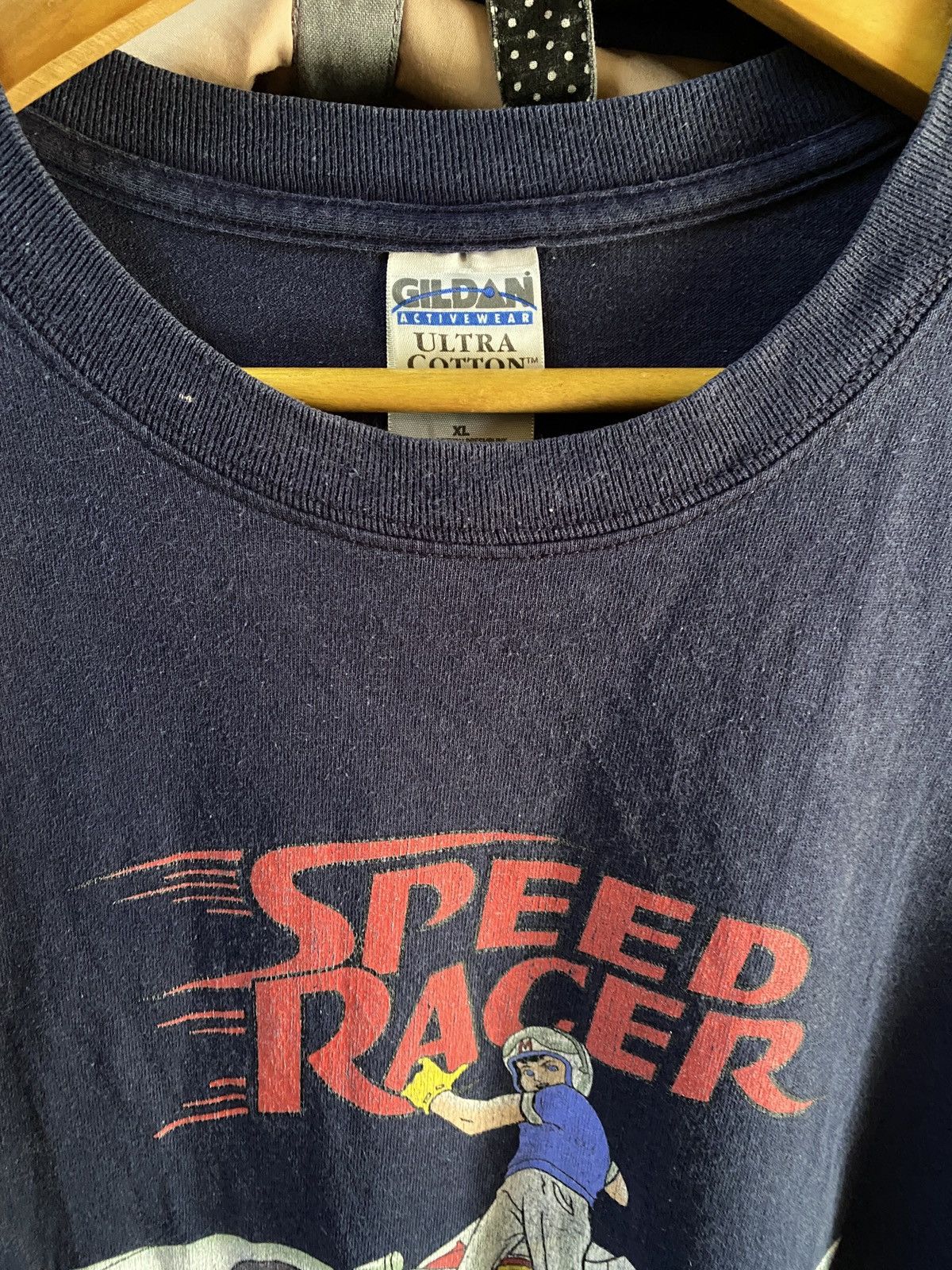 Vintage Vintage Speed Racer Cartoon Anime movie Tee blue XLarge Size US XL / EU 56 / 4 - 7 Thumbnail