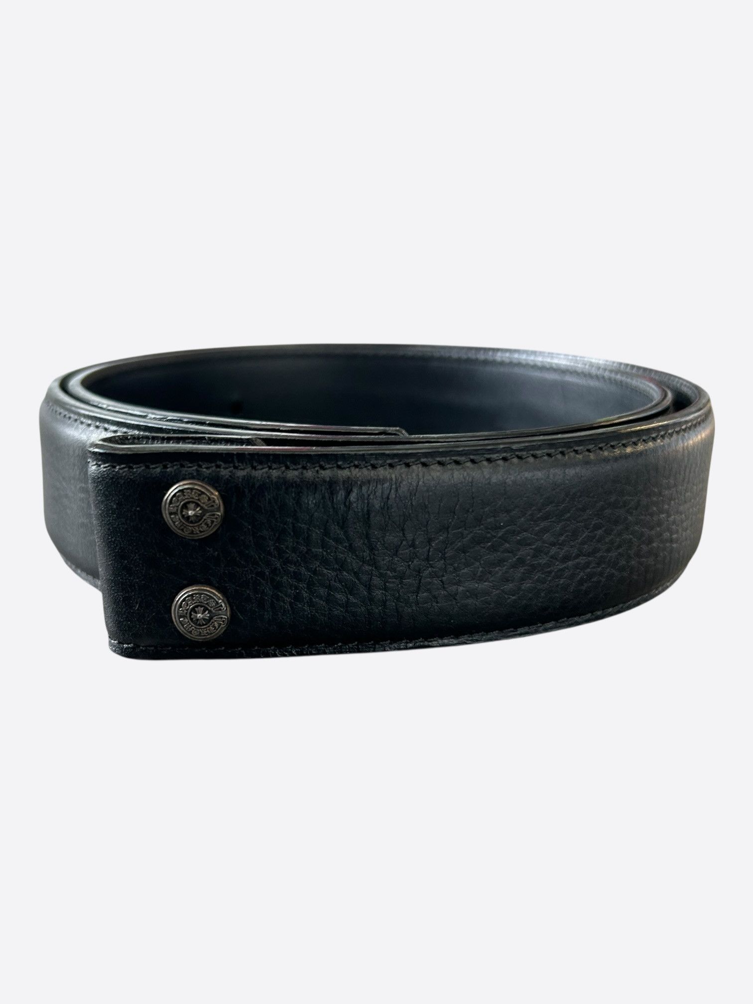Chrome Hearts Chrome Hearts Black Leather Belt Size 32 - 1 Thumbnail