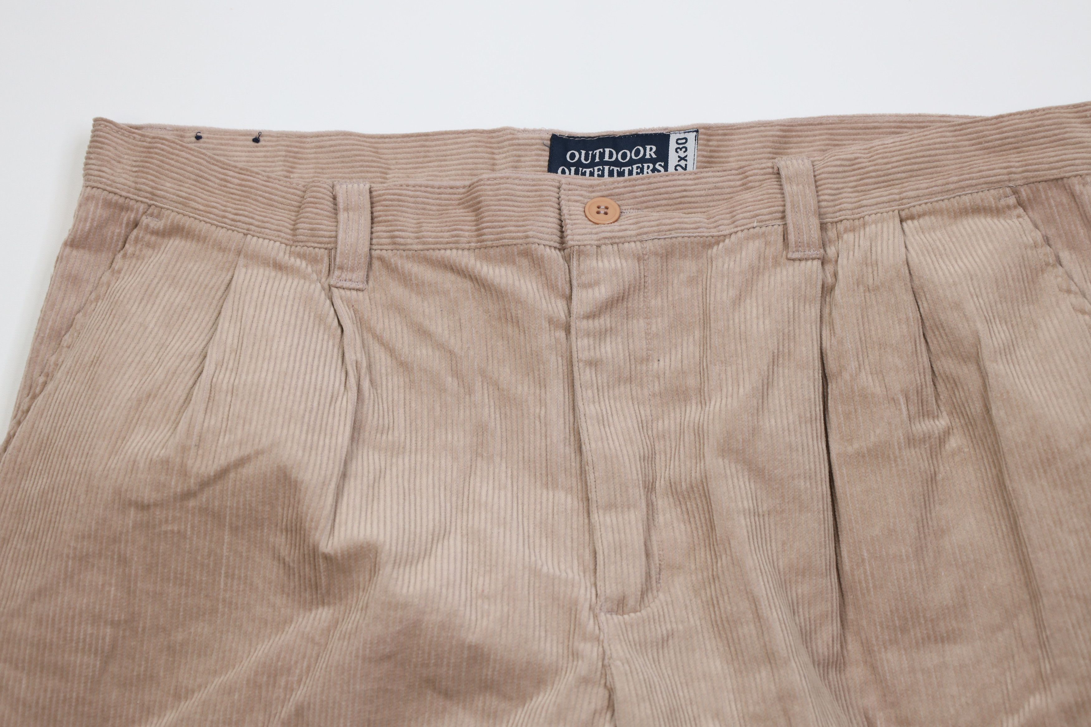 Vintage Vintage 90s Streetwear Wide Leg Corduroy Chino Pants Beige Size US 42 / EU 58 - 2 Thumbnail