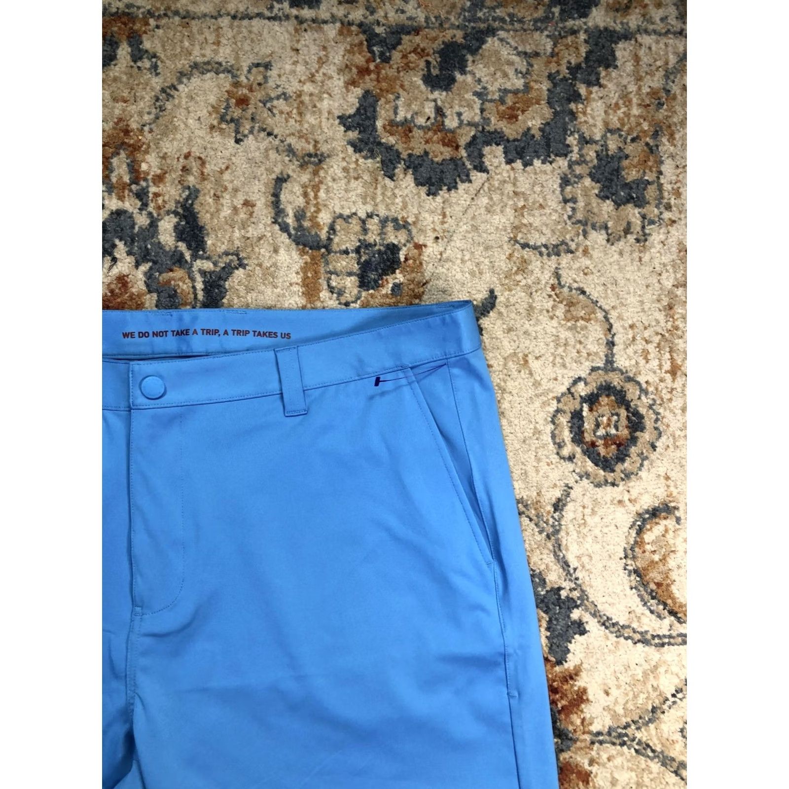 Rhone Rhone Mens 38 Blue Performance Stretch Chino Shorts 9 Inseam Casual Summer Golf Size US 38 / EU 54 - 3 Thumbnail