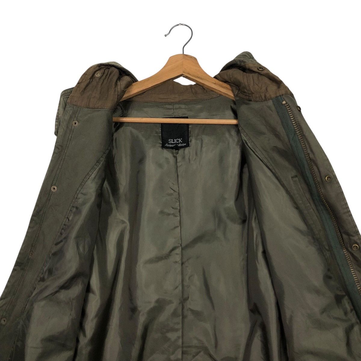 Hysteric Glamour 📌Rich Green Military Biker Jacket Zipper Hoodie Slick Punk Size US M / EU 48-50 / 2 - 16 Thumbnail