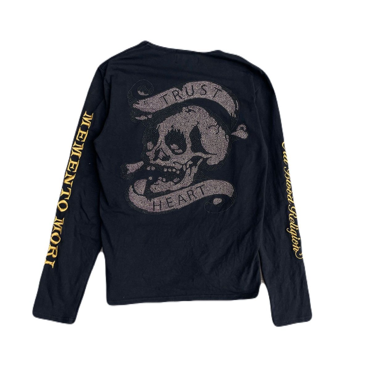 If Six Was Nine 2000s Japanese archive Vkei Rhinestone Skull Long Sleeve Tee Size US S / EU 44-46 / 1 - 2 Thumbnail