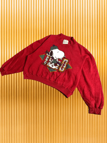 Other Vintage Snoopy Crewneck Sweatshirt Red Owersized Size M / US 6-8 / IT 42-44 - 1 Thumbnail