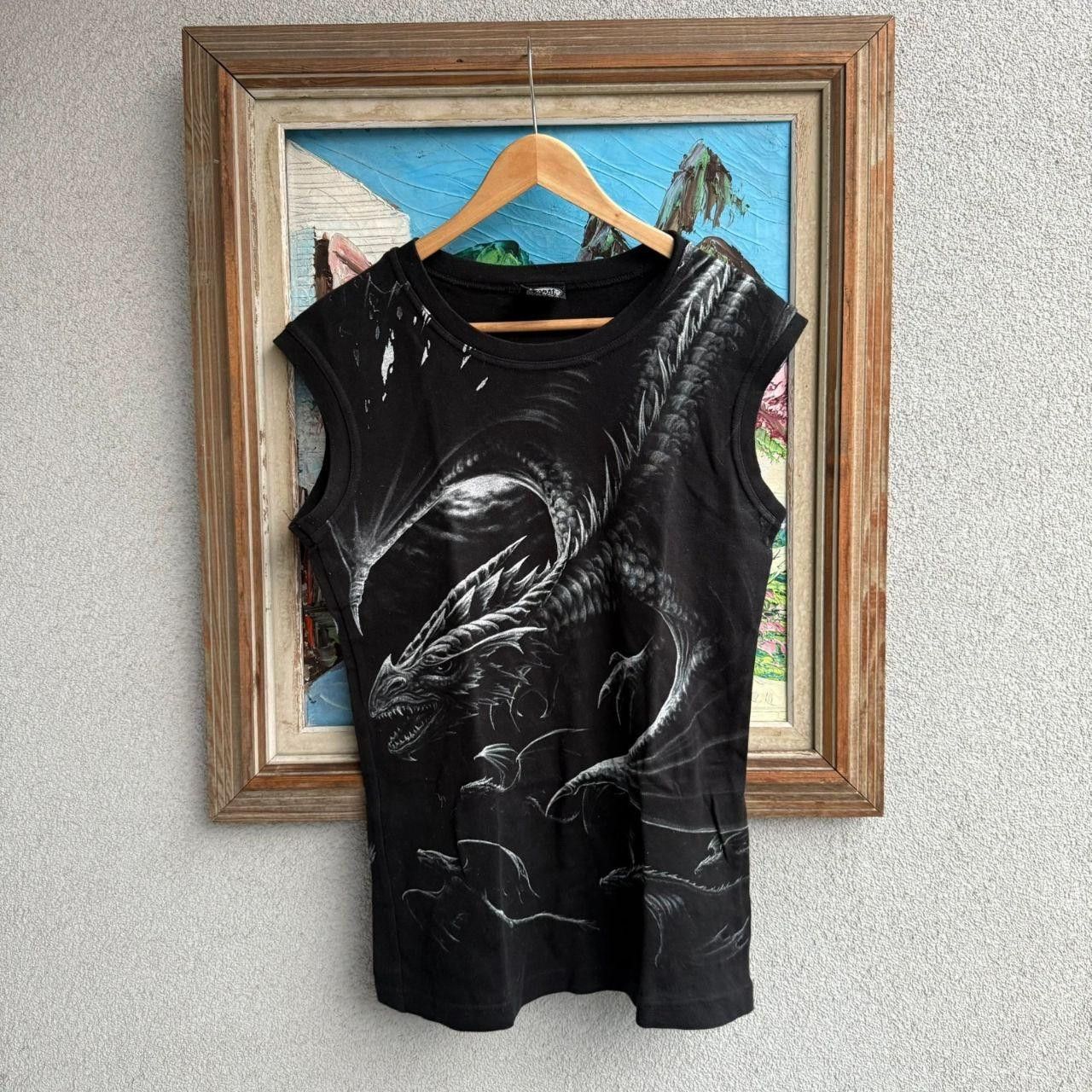 Vintage Vintage 90s Dragon T shirt sleeveless retro Size US M / EU 48-50 / 2 - 1 Thumbnail