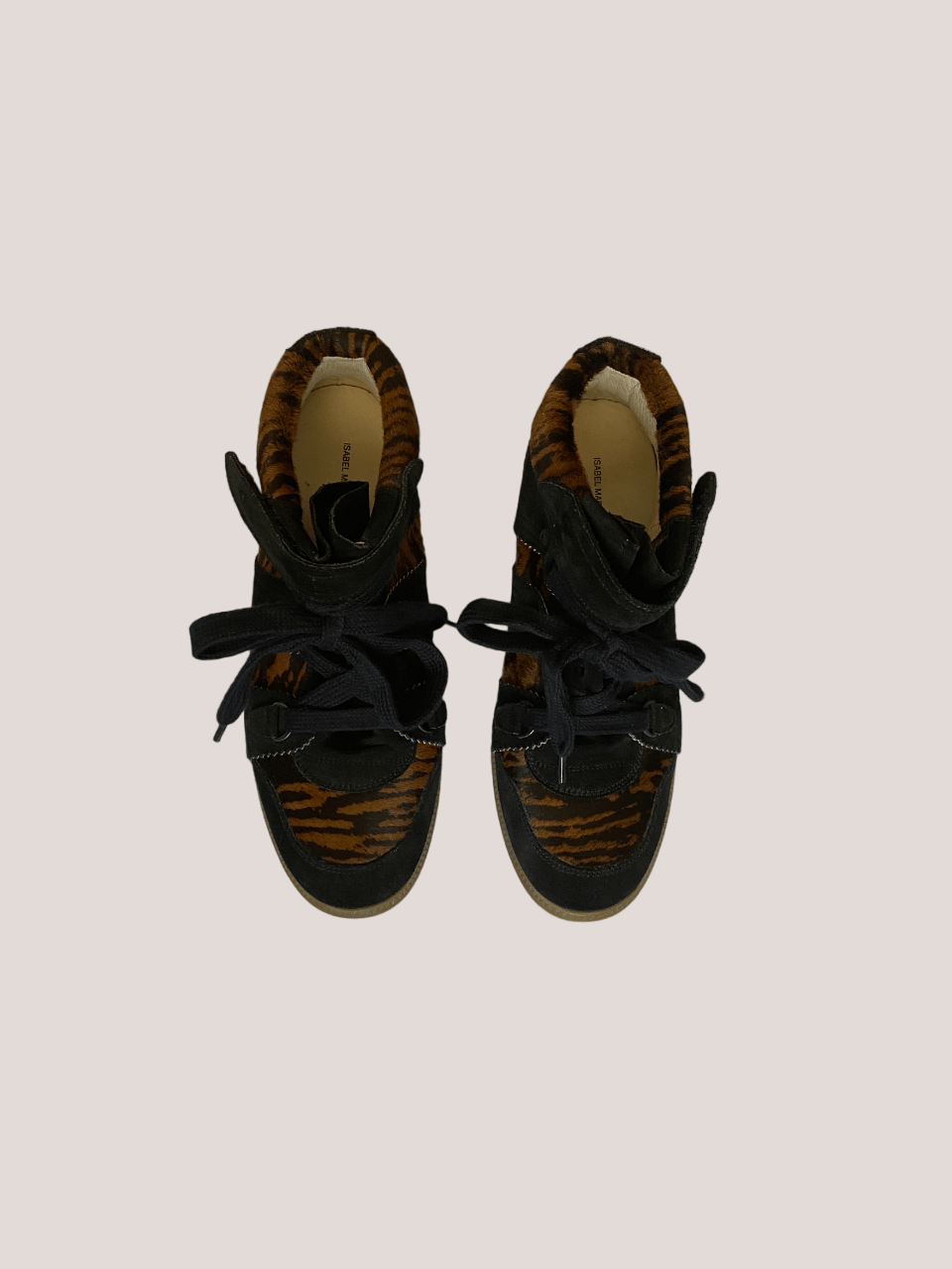Isabel Marant Isabel Marant Sneakers: Bobby Pony Over Basket Wedge Sneaker Size US 11 / IT 41 - 5 Thumbnail