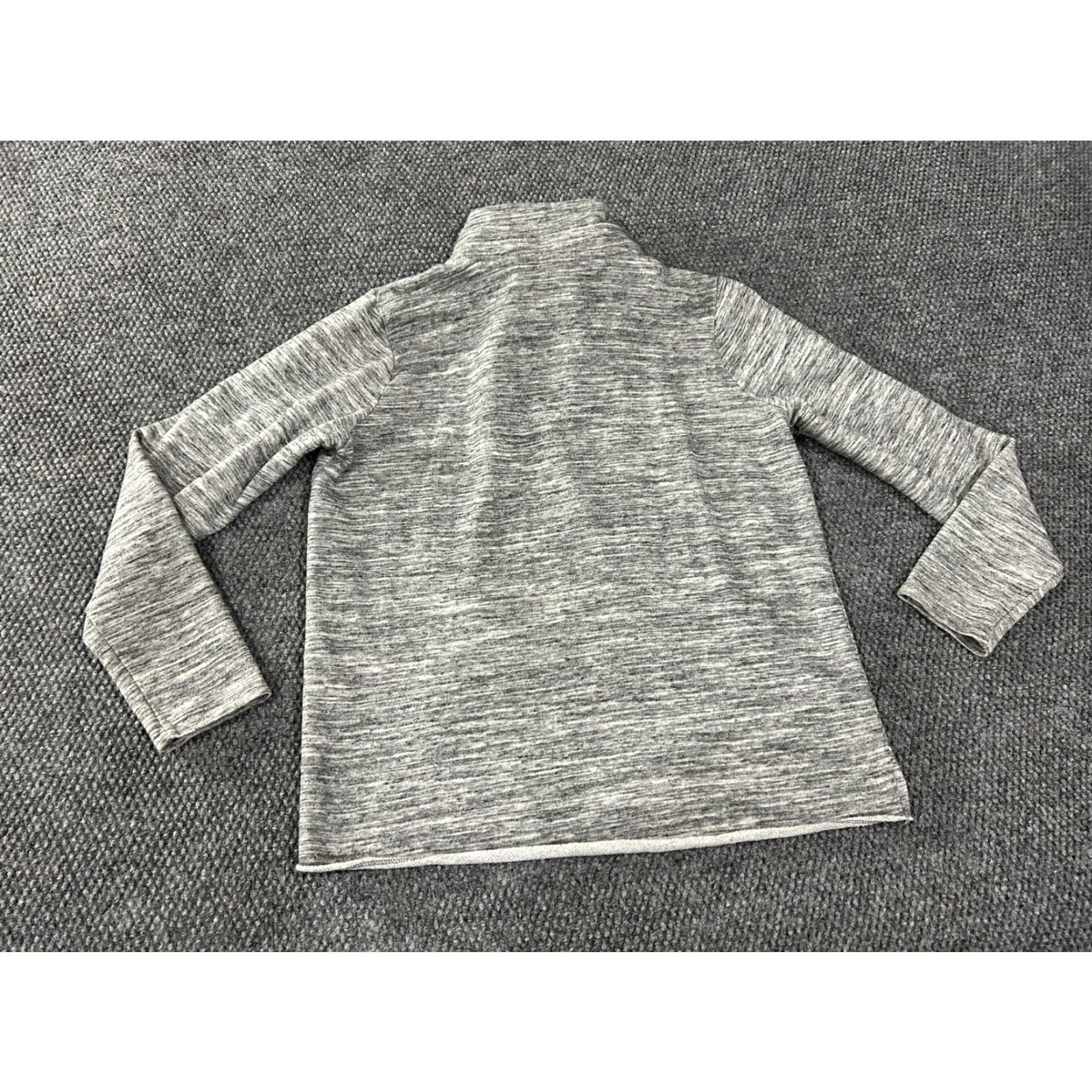 Pinko PINK Victoria's Secret Sweatshirt Womens Large Gray 1/4 Zip Mock Neck Logo Kangaroo Pocket Pullover Size L / US 10 / IT 46 - 6 Thumbnail