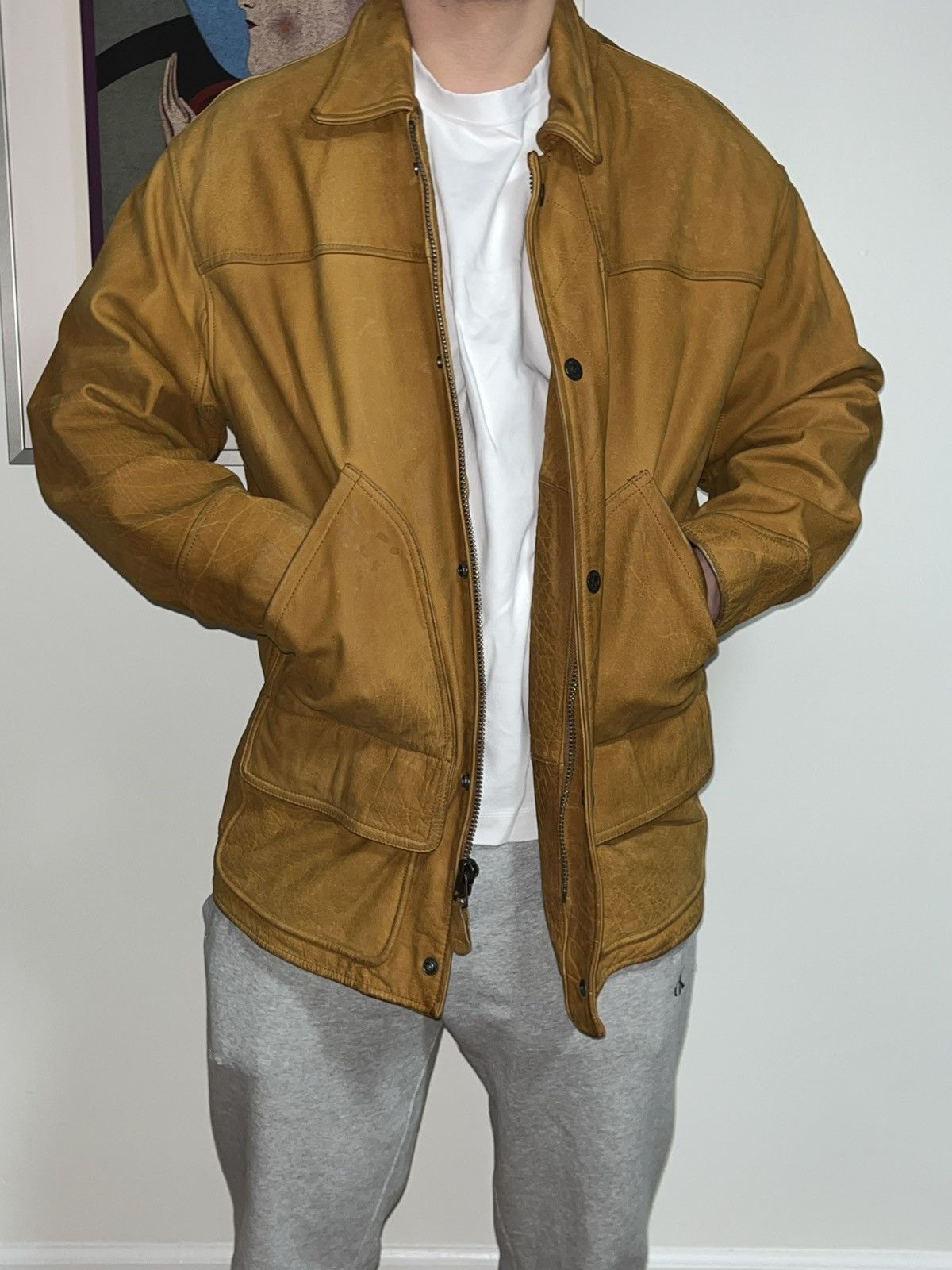 Avirex × Vintage Vintage Avirex Nubuck Leather Jacket Size US XL / EU 56 / 4 - 1 Thumbnail