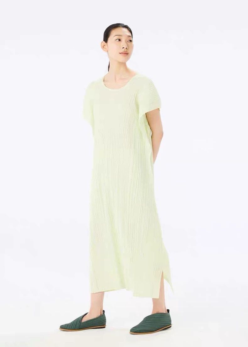 Issey Miyake Issey Miyake size:3 Light blue round-neck pleated short-sl Size S / US 4 / IT 40 - 3 Thumbnail