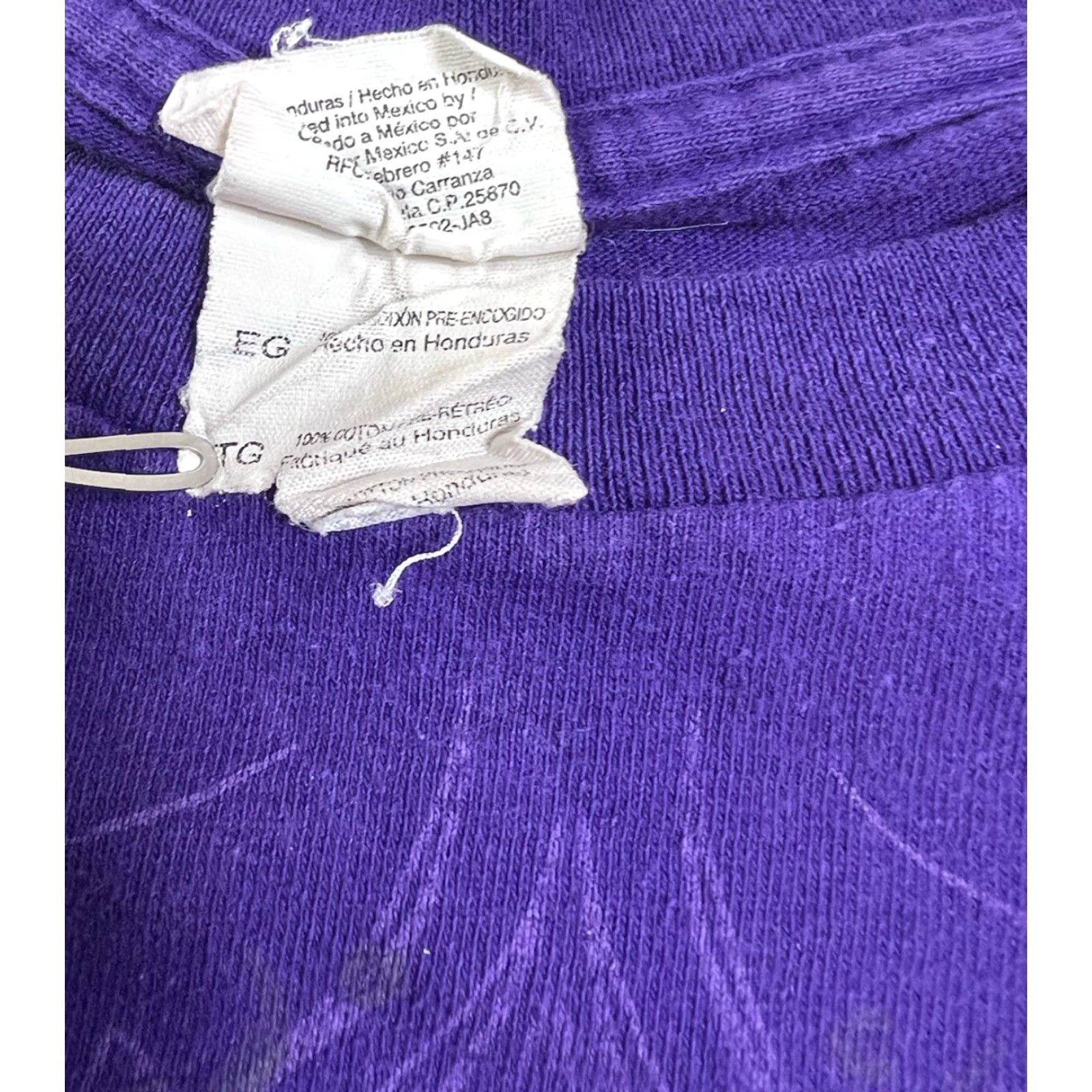 Gildan VINTAGE Gildan T-Shirt Men Grunge Skull Wings Rose Purple Purple T Shirt Size L Regular Graphic Print Short Sleeve 90s Pinkman Gothic Size US L / EU 52-54 / 3 - 5 Thumbnail