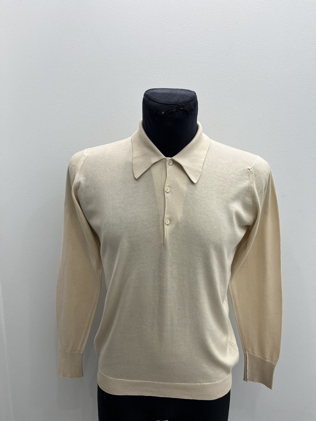 John Smedley John Smedley Soft Cotton Collared Sweater Size US S / EU 44-46 / 1 - 1 Thumbnail