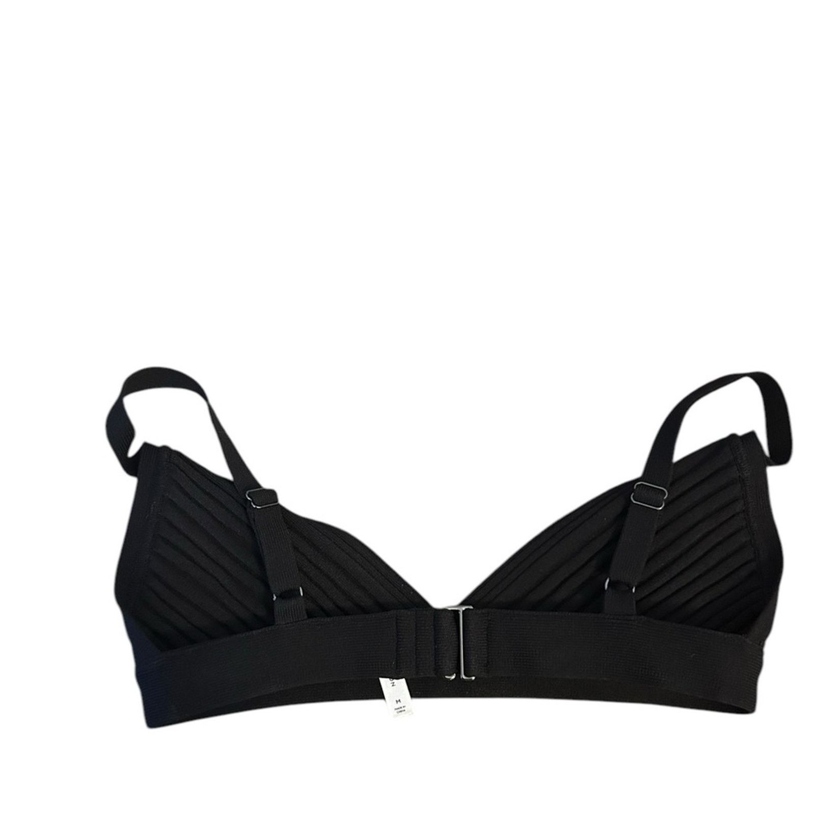 Aritzia Babaton Black Sculpt Knit Ribbed Bralette Size ONE SIZE - 3 Thumbnail