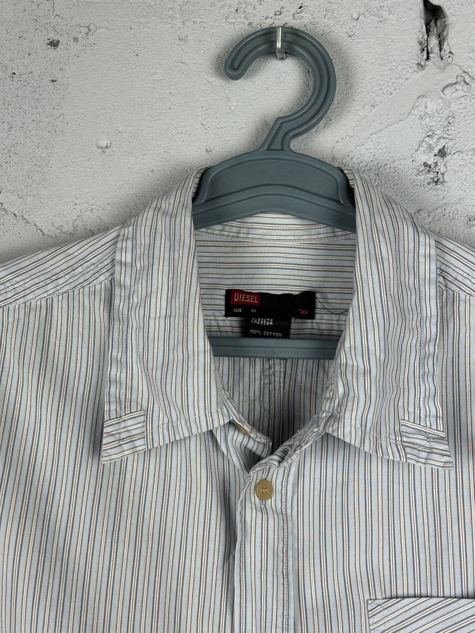 Diesel × Japanese Brand Diesel Retro Y2k Denim Short Sleeve Shirt Hip Hop Size US XL / EU 56 / 4 - 5 Thumbnail