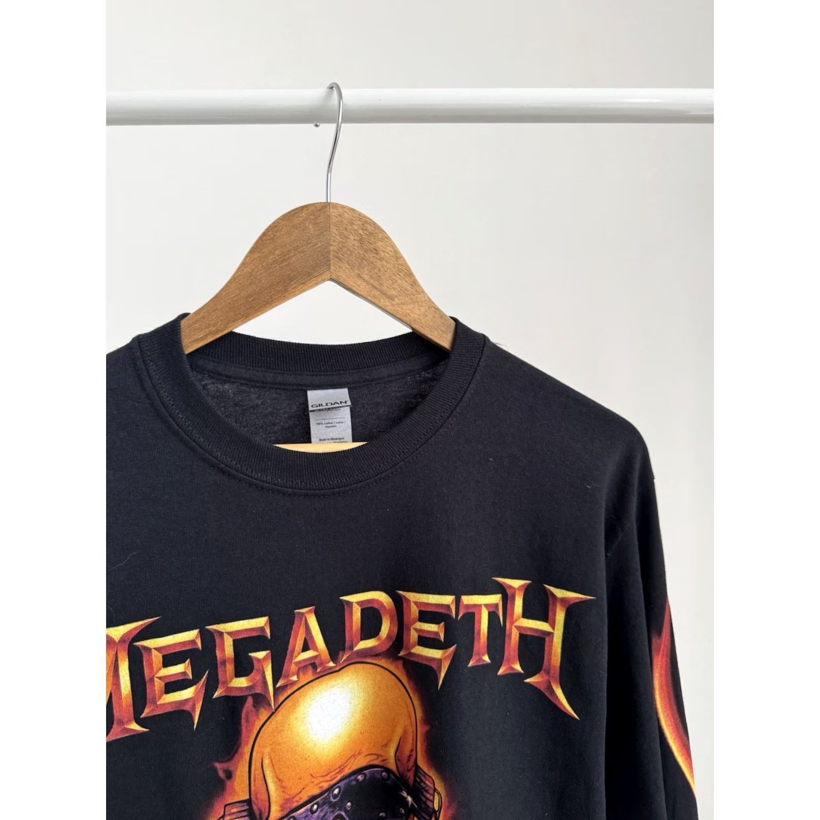 Vintage VINTAGE Megadeth Flame Long Sleeve Shirt Mens M Black 80s Rock Y2K Band Merch Logo Size US M / EU 48-50 / 2 - 5 Thumbnail