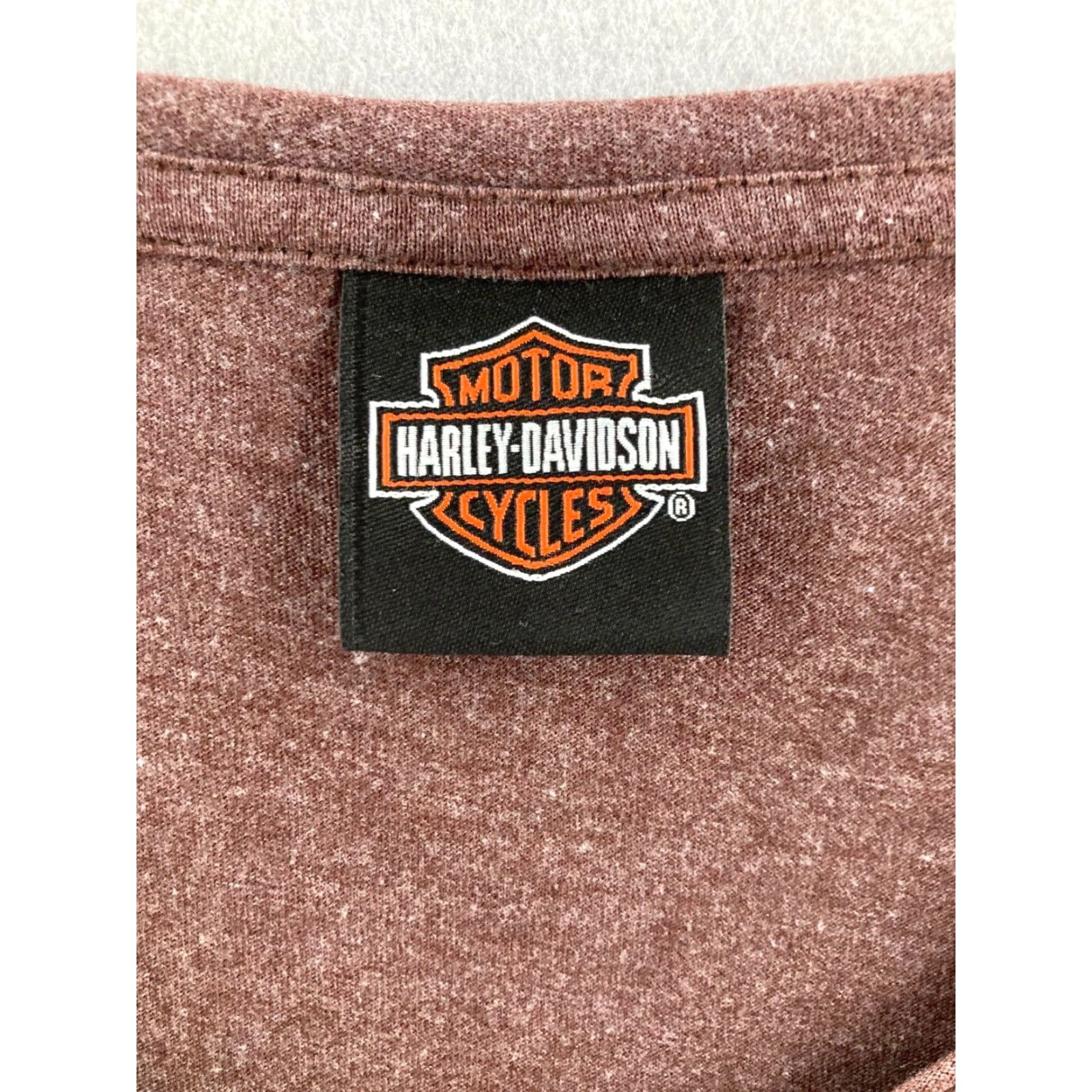Harley Davidson VINTAGE Harley-Davidson Motorcycle T-Shirt Womens XL Brown Casual Short Sleeve 90s Honda Apparel Women Size XL / US 12-14 / IT 48-50 - 3 Thumbnail