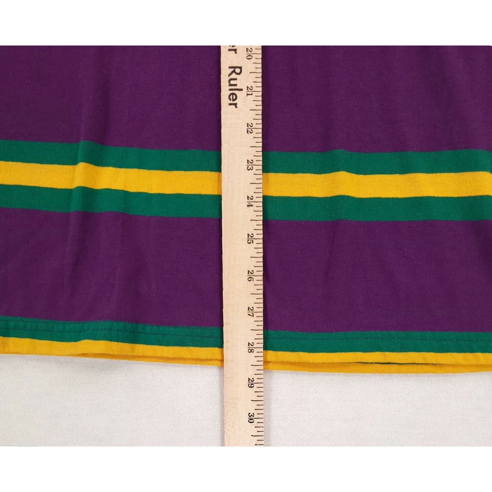 Vintage Kaplan Polo Shirt Short Sleeve Mardis Gras Yellow Green Purple Mens S Size US S / EU 44-46 / 1 - 5 Thumbnail