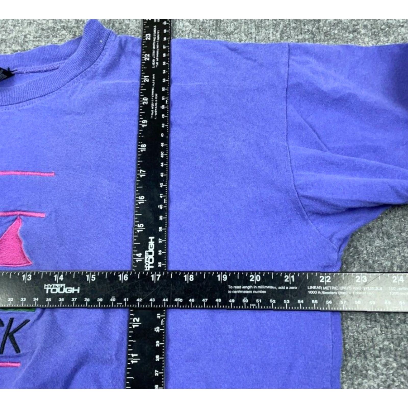 Vintage VTG 90s The Rock Purple Embroidered T-Shirt Adult Large USA Made Desert Shirt Mens Large Purple Embroidered Cotton Size US L / EU 52-54 / 3 - 3 Thumbnail