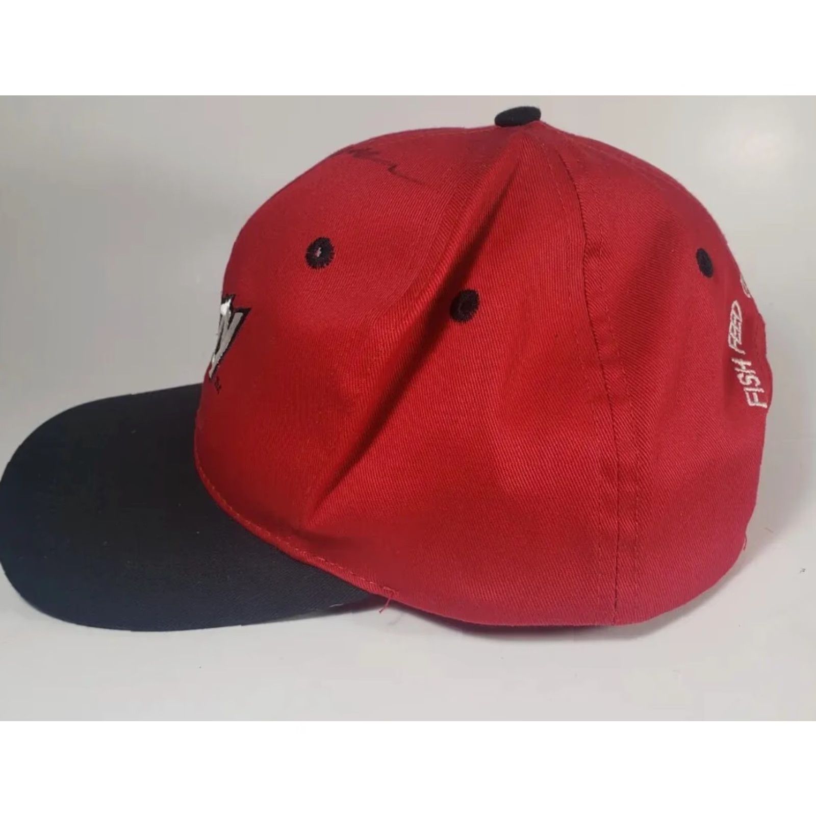 Vintage VINTAGE Berkley Frenzy Snapback Cap Hat Men's One Size Red Cotton Twill Fish 90s? Size ONE SIZE - 6 Thumbnail