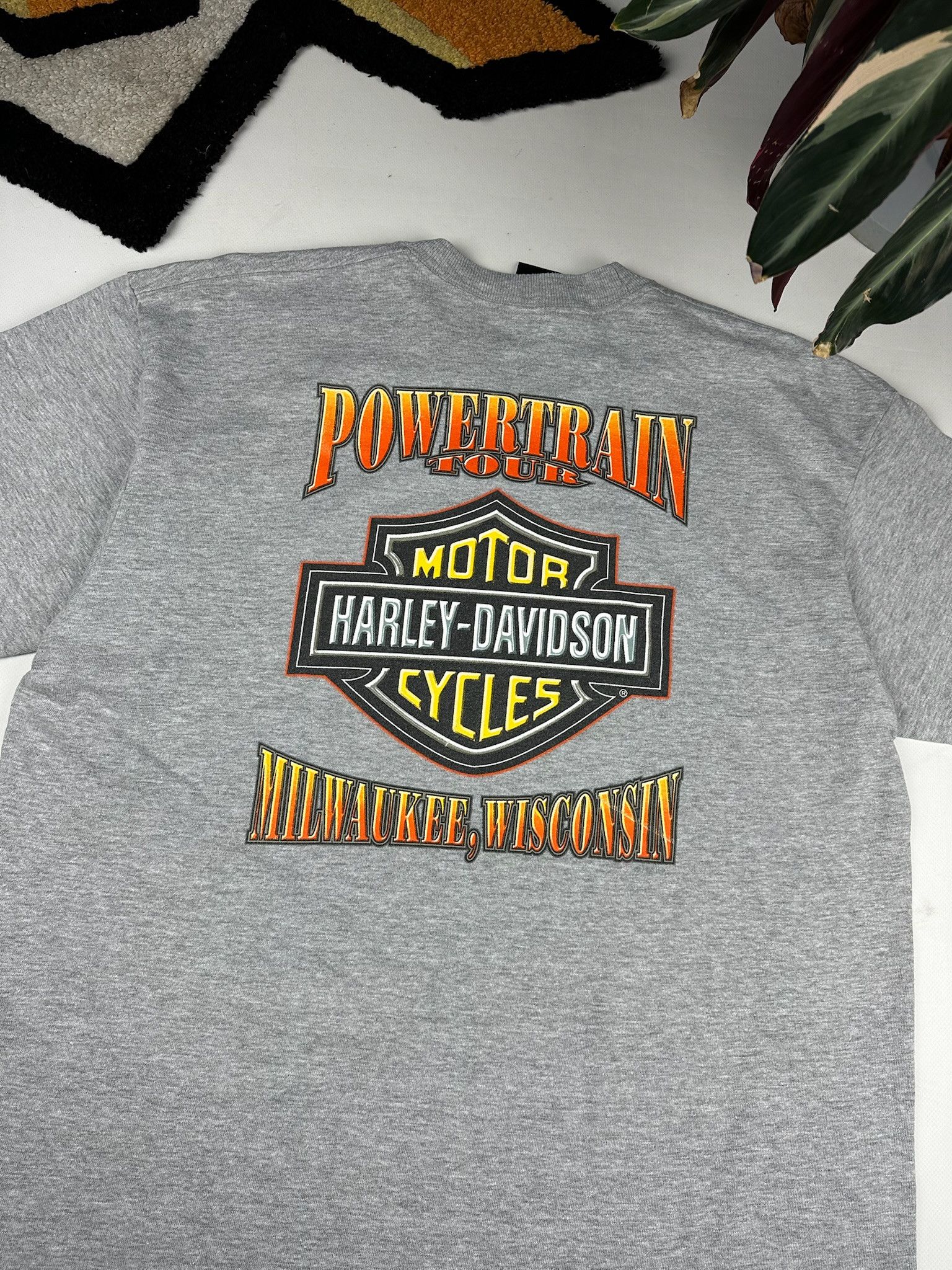 Harley Davidson VTG Y2K Harley Davidson Eagle Flames T-Shirt 90s Size US XL / EU 56 / 4 - 6 Thumbnail