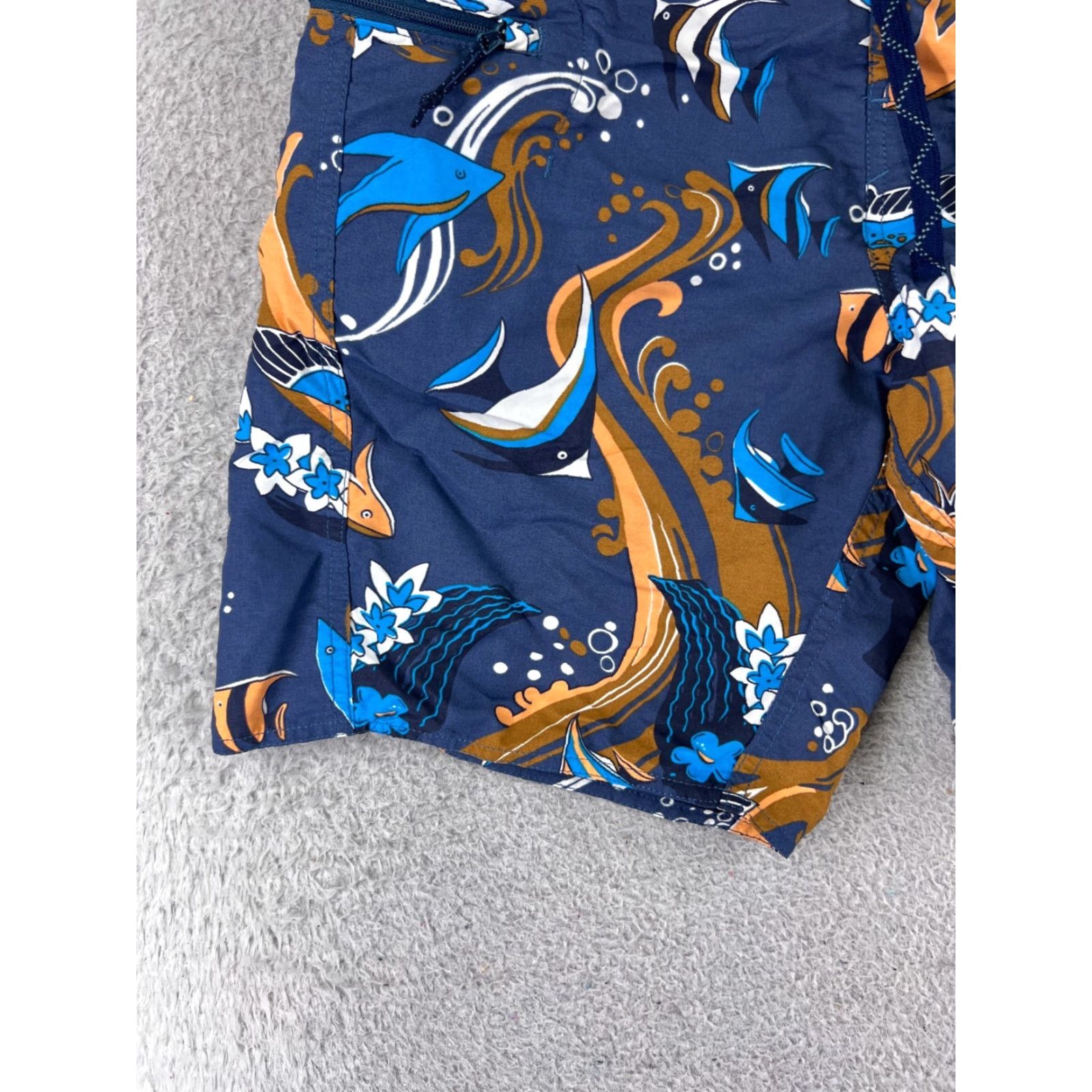 Patagonia Patagonia Men Bottom Trunks 29 Blue Floral Hawaiian Tropical Fish Nylon Swim Surf Size US 29 - 3 Thumbnail