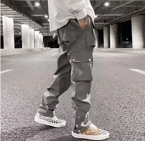 image of Vintage Cargo Sweatpants in Grey, Men's (Size 33)