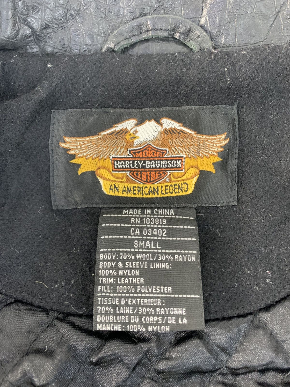 Harley Davidson Harley Davidson Biker Outer Leather Side Zip Quilt Inner Size US S / EU 44-46 / 1 - 9 Thumbnail