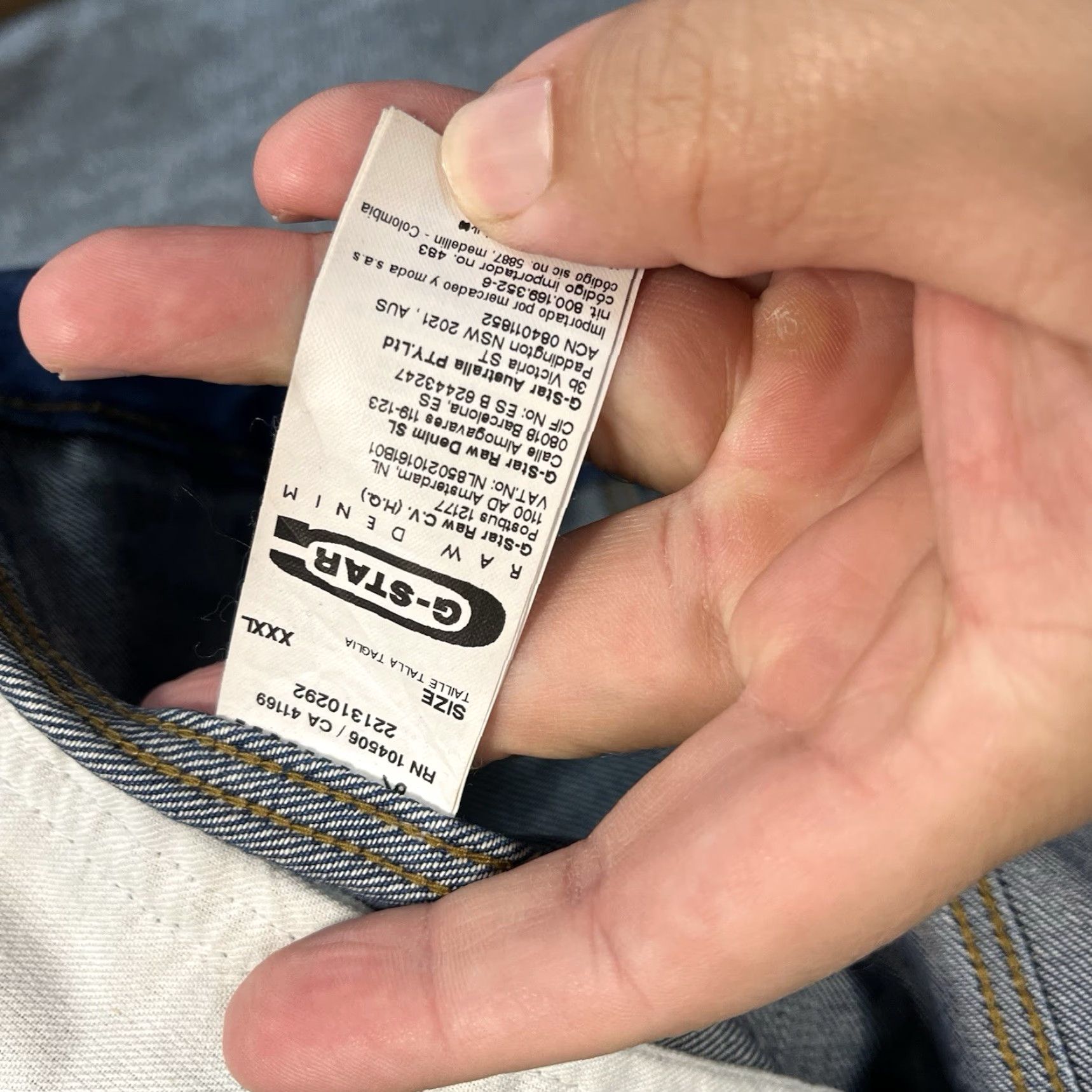 G-Star G-Star Raw Mens 3XL Jacket Blue Denim Jean Biker Faded RARE Size US 39 - 4 Thumbnail