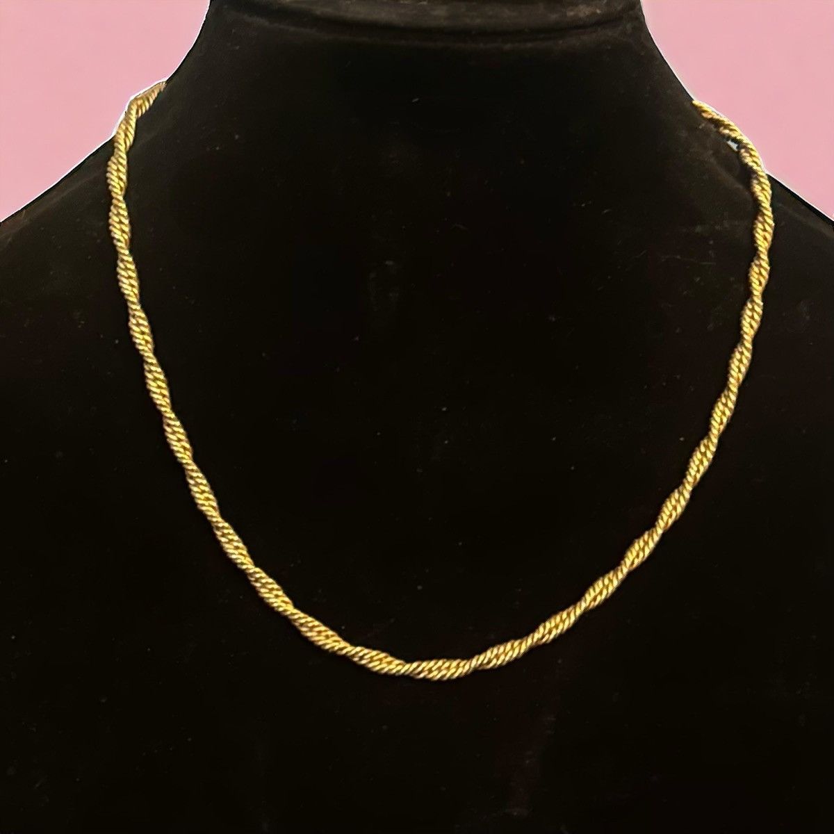 Vintage Vintage gold tone twisted rope chain necklace Size ONE SIZE - 1 Thumbnail