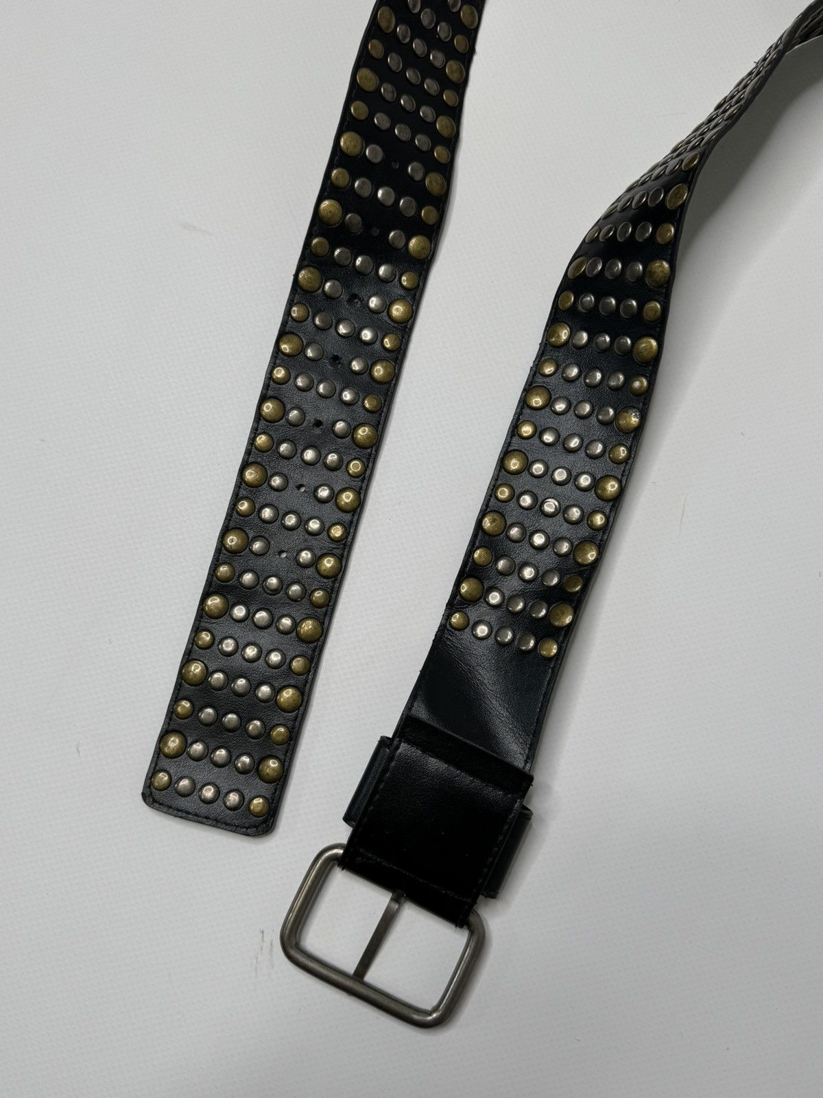 Vintage Vintage avant garde black leather studded belt swag if6was9 Size ONE SIZE - 4 Thumbnail