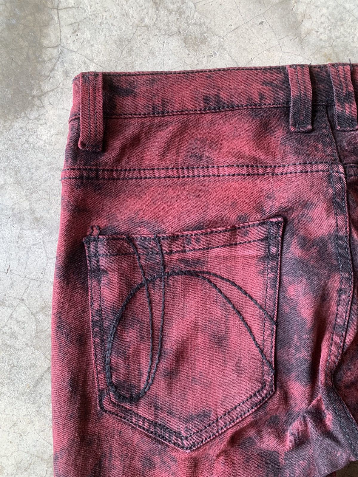 Japanese Brand NO ID. Blood Ripped Skinny Jeans Size US 31 - 12 Thumbnail