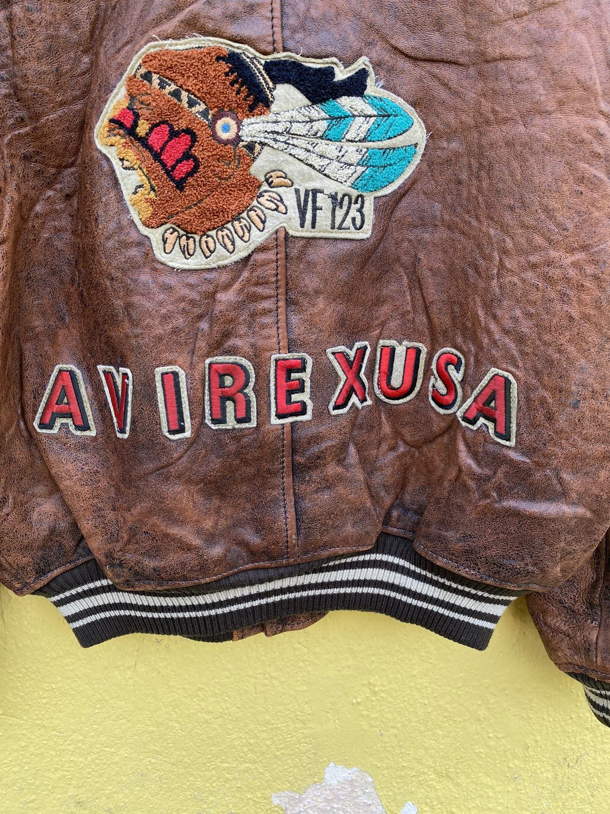 Avirex Vintage Avirex Mohawks leather varsity jacket Size US XS / EU 42 / 0 - 13 Thumbnail