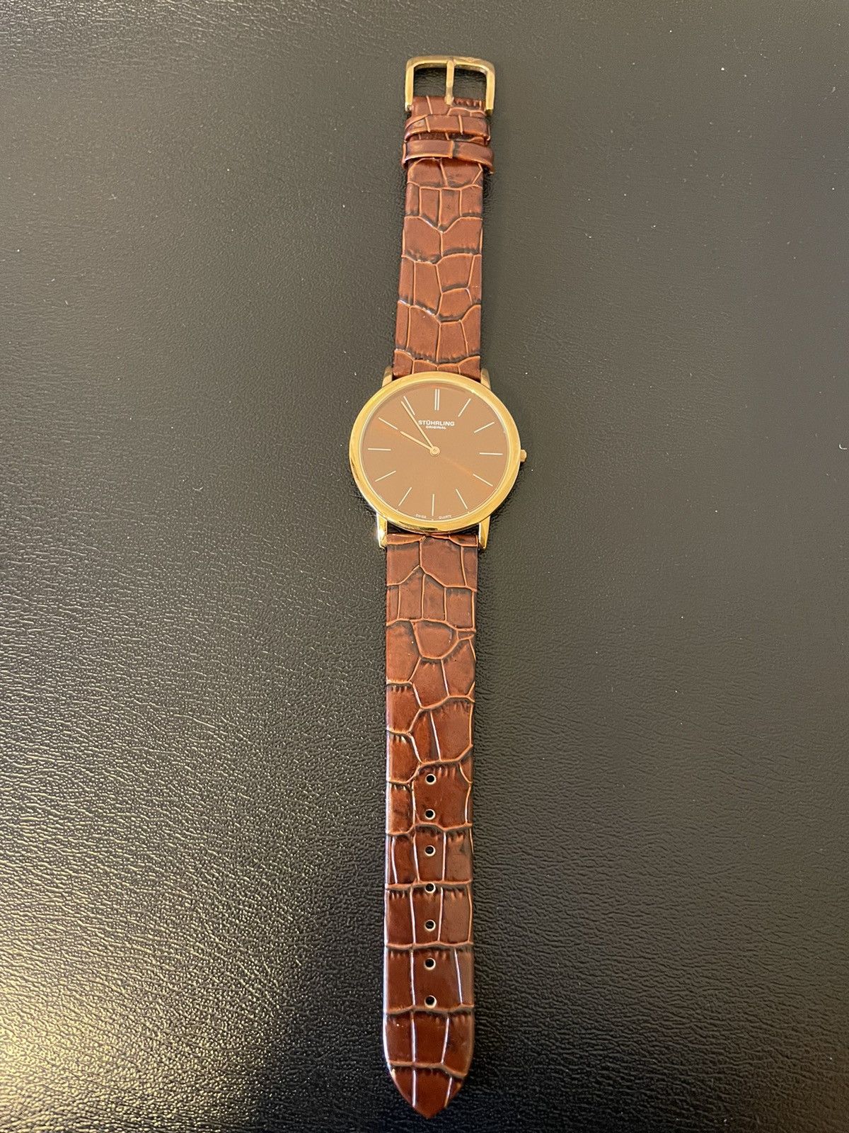 Sturhling Stuhrling Original Men’s Leather Band Watch Size ONE SIZE - 6 Thumbnail