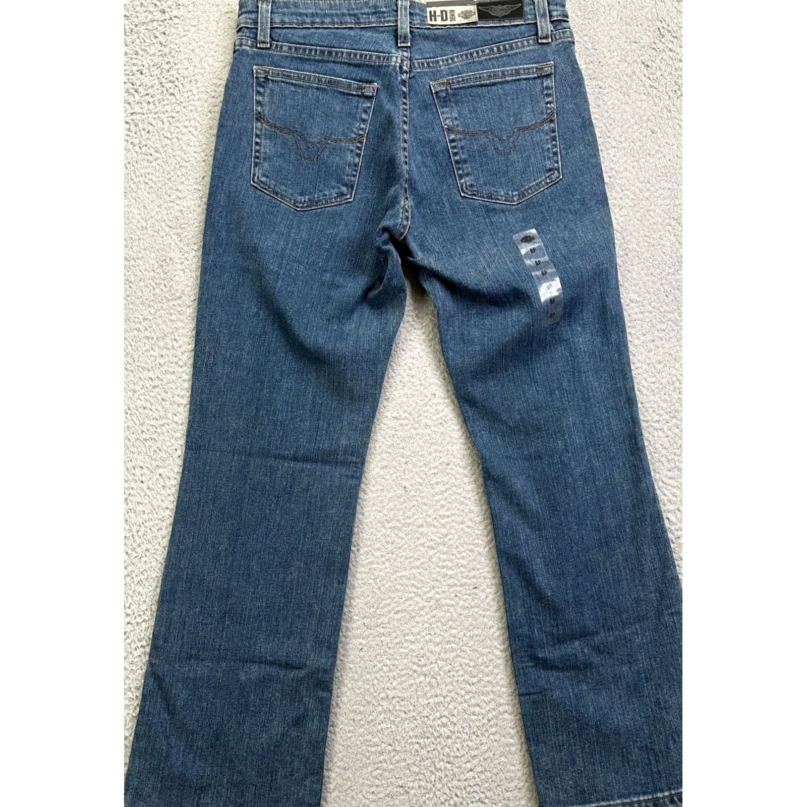 Harley Davidson Harley-Davidson Jeans Women 8 Petite H-D Denim Blue Bootcut Stretch 5 Pocket NEW Jeans Size 30" / US 8 / IT 44 - 2 Thumbnail